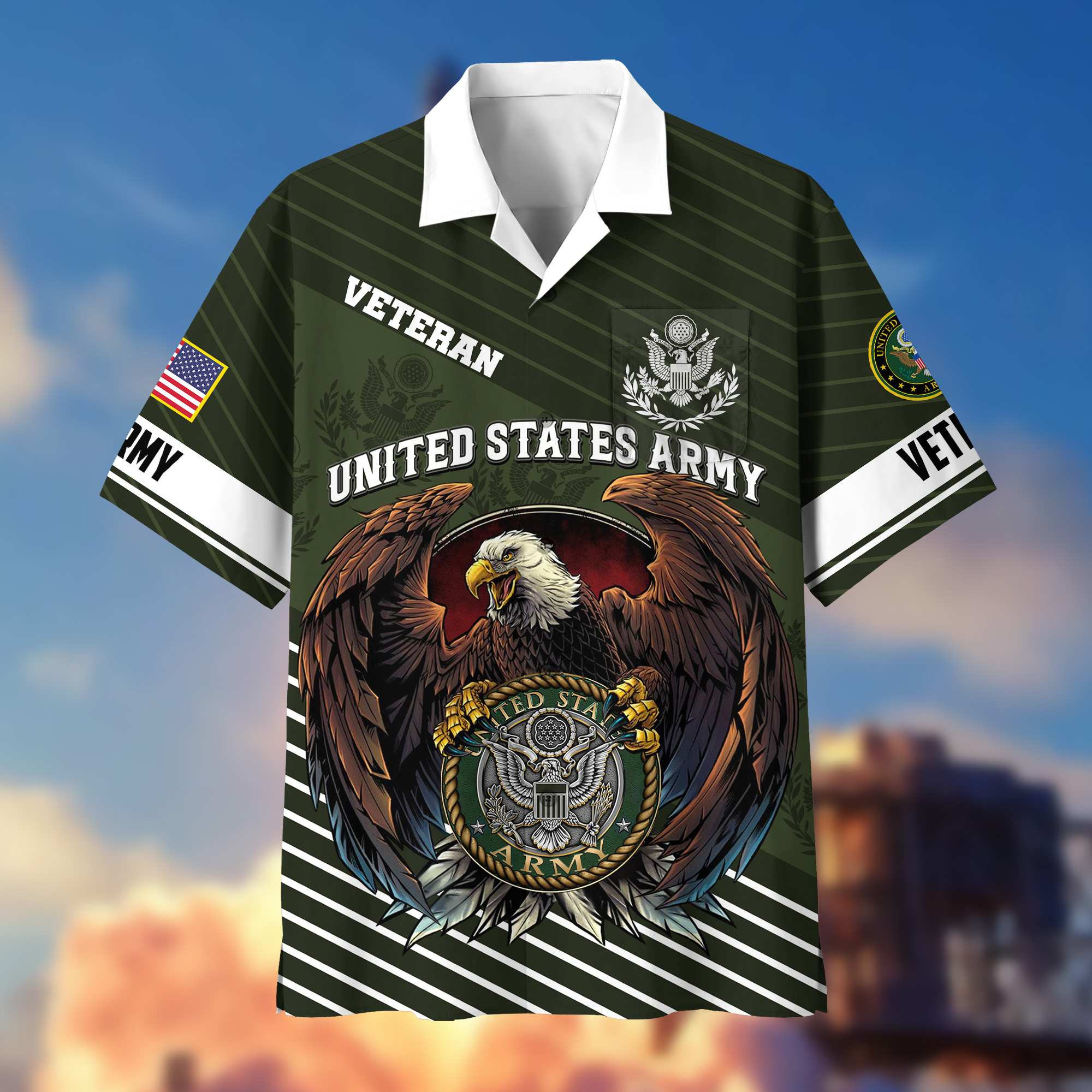 Premium US Veterans Hawaiian Shirt With Pocket, Gifts For Independence Day, Father’s Day, Veterans Day, Gifts For Dad, Gifts For Husband Veteran BPVC250702