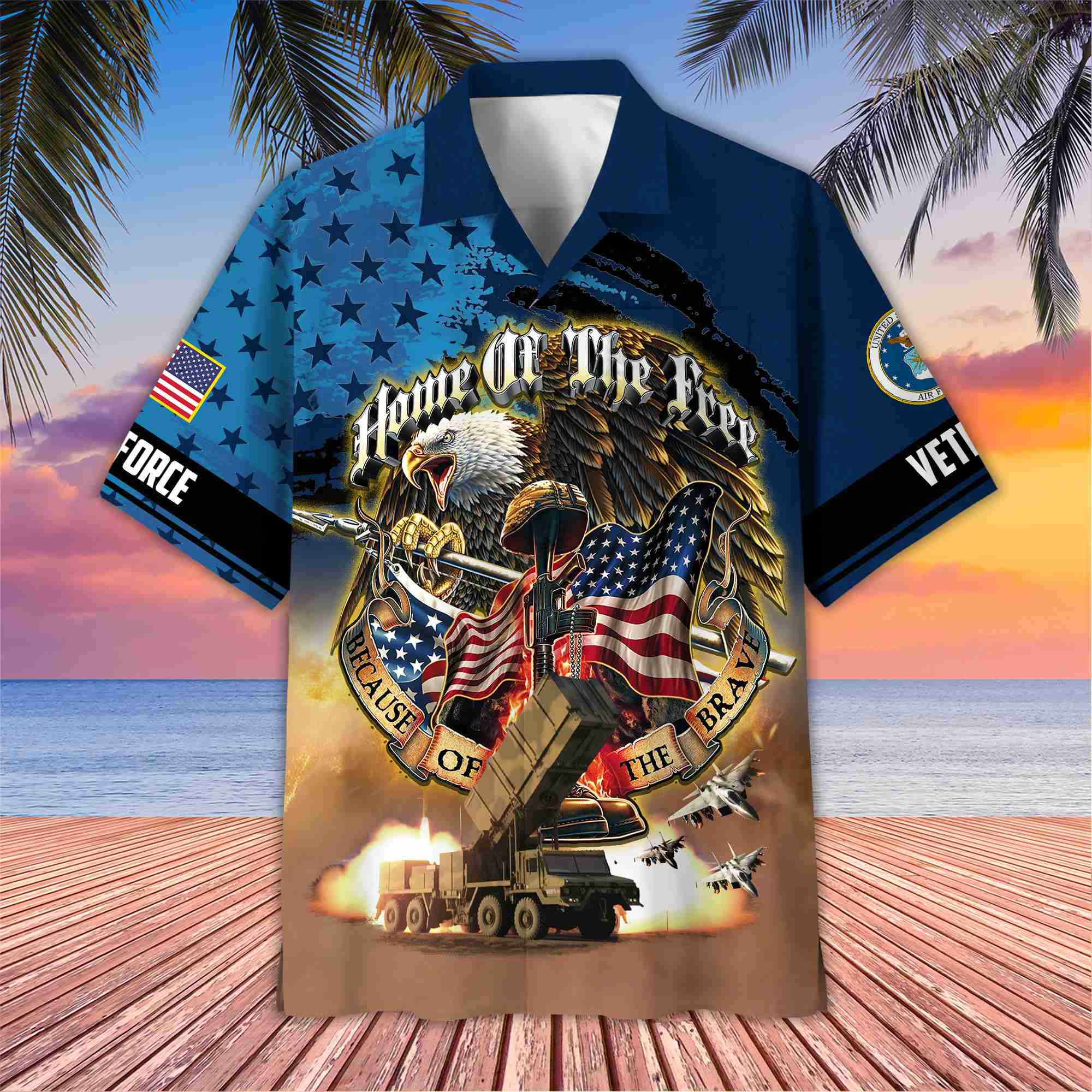 USAF Hawaiian Shirt With Pocket, Gifts For Dad, For Husband, Gifts For Air Force Veteran VPVC402904