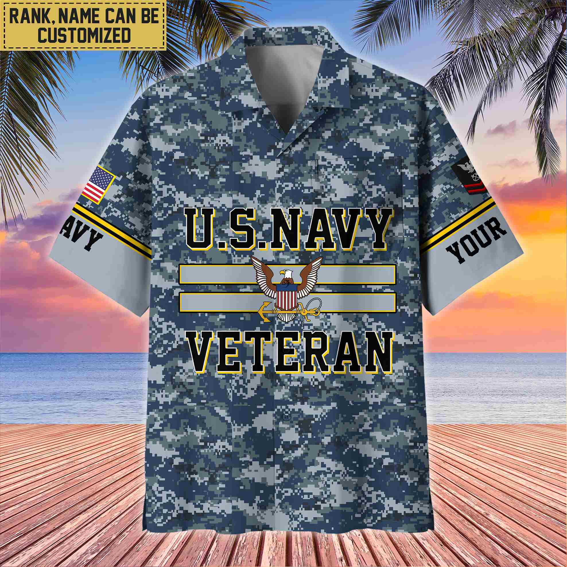 US Navy Hawaiian Shirt With Pocket, Gifts For Dad, For Husband, Gifts For Navy Veteran VPVC403602