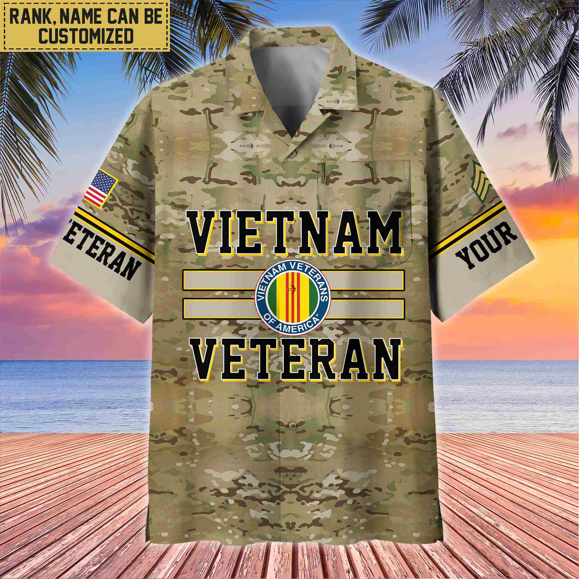Vietnam Veteran Hawaiian Shirt With Pocket, Gifts For Dad, For Husband, Gifts For Vietnam Veteran VPVC403606