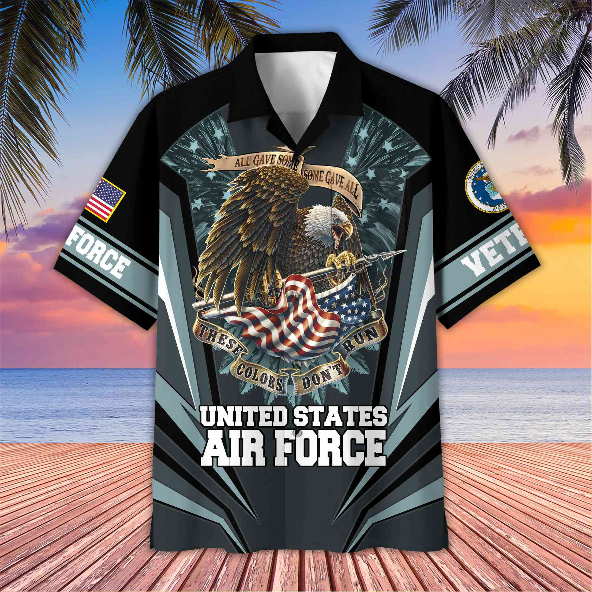 USAF Hawaiian Shirt With Pocket Gifts For US Air Force Veteran, Gifts For Veterans Day, Father’s Day VPVC403004