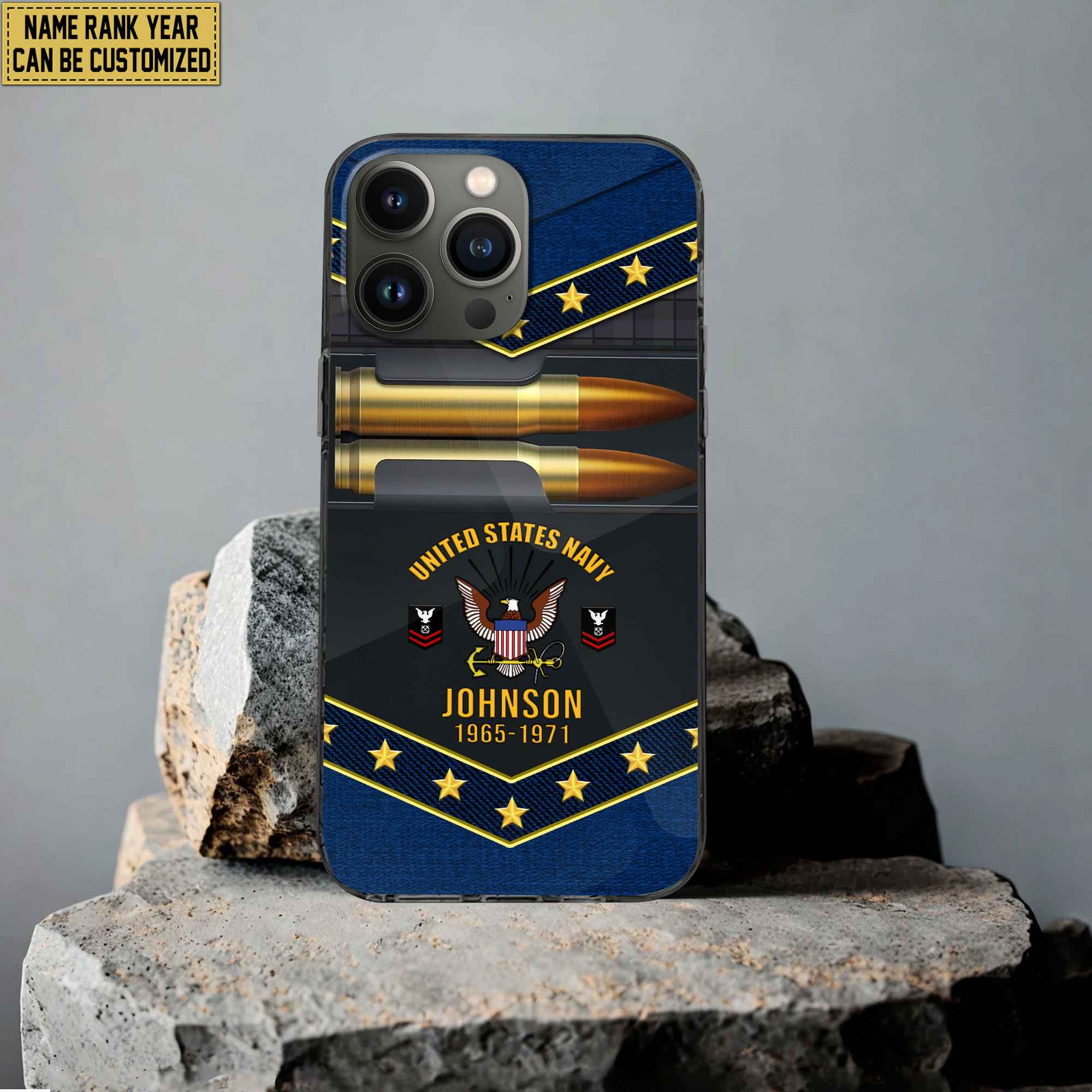 Premium Custom Name, Rank US Navy Phone Case, Gifts For US Navy Veteran, Gifts For Veterans Day, Father’s Day VPVC500702