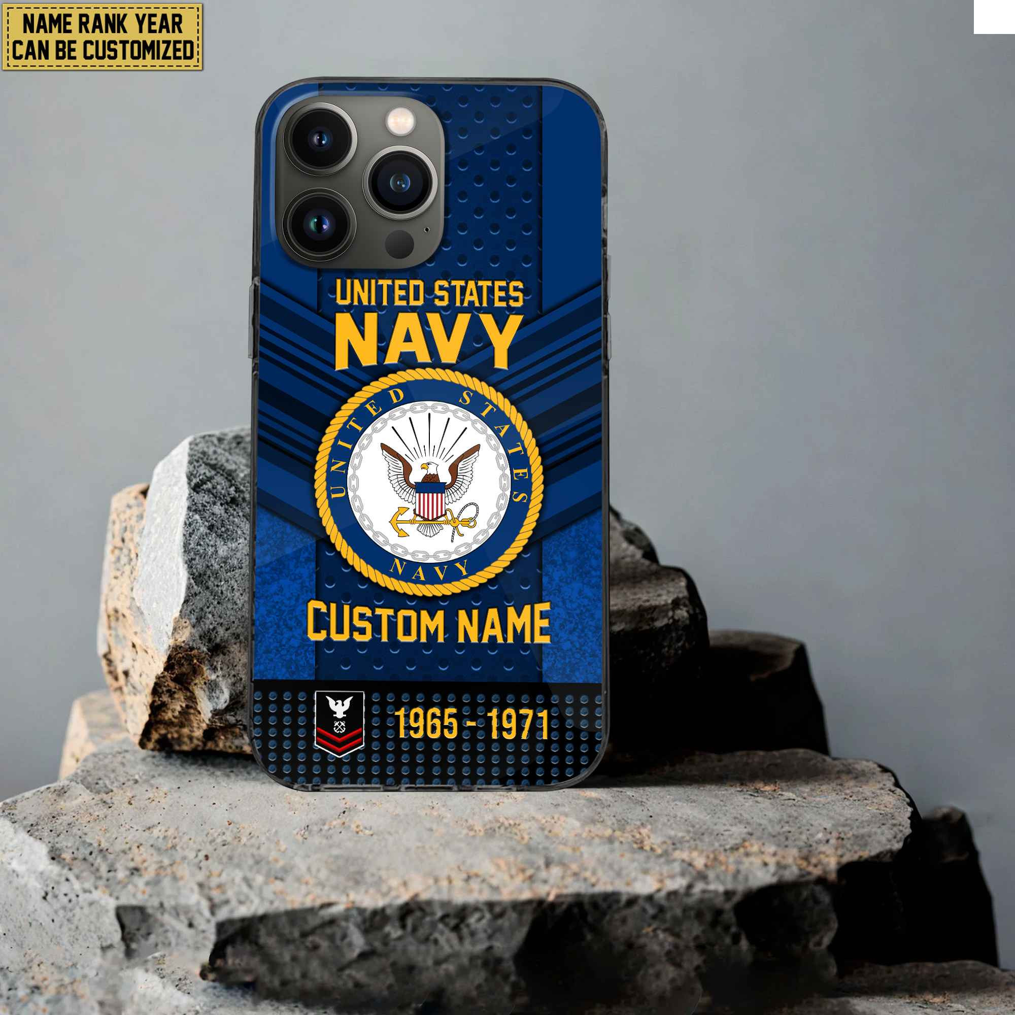 Premium Custom Name, Rank US Navy Veteran Phone Case, Gifts For Veterans Day, Father’s Day, Gifts For US Navy Veteran VPVC500802