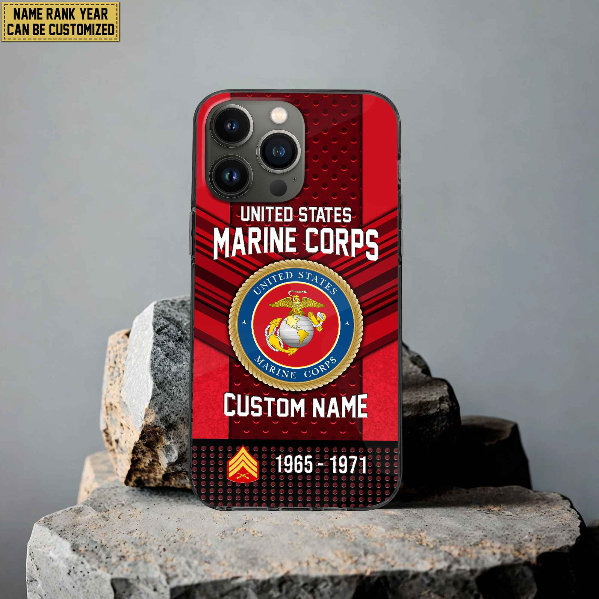Premium Custom Name, Rank USMC Veteran Phone Case, Gifts For Veterans Day, Father’s Day, Gifts For USMC Veteran VPVC500803