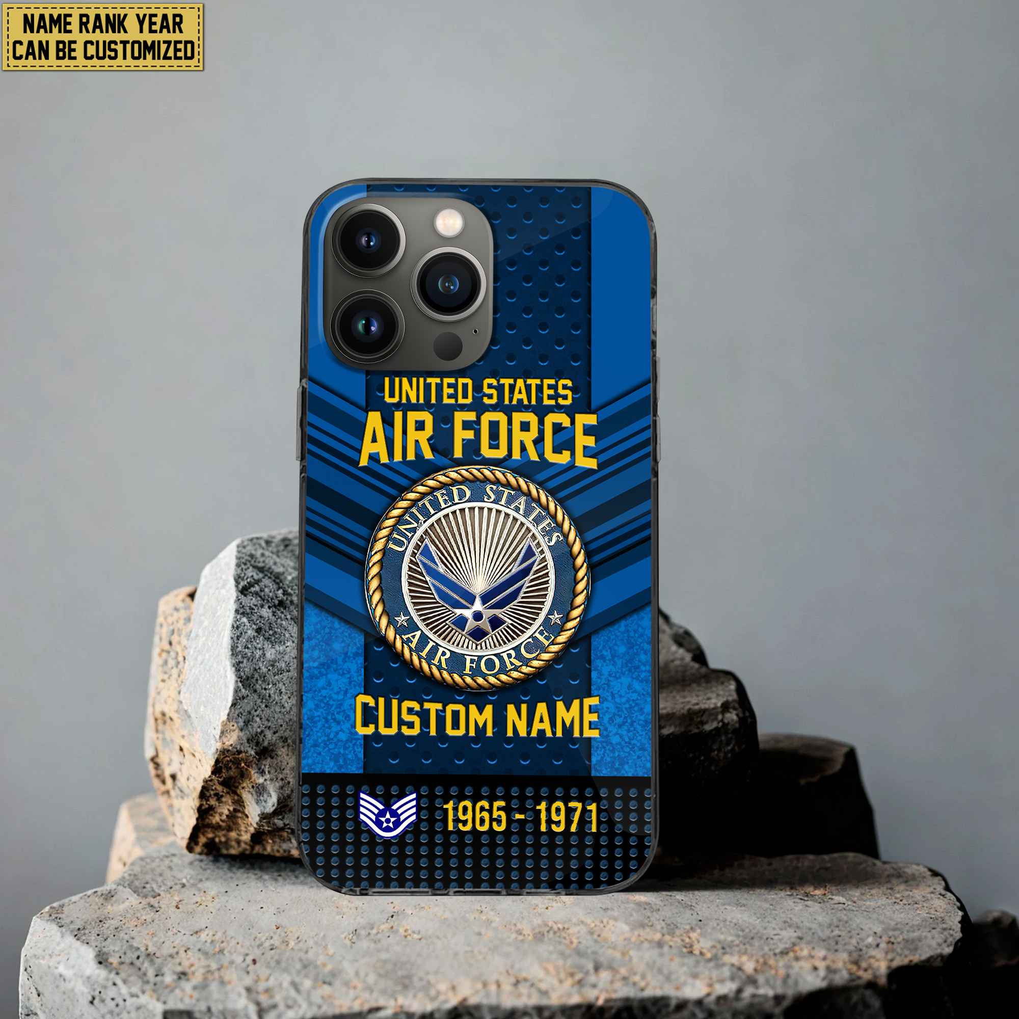 Premium Custom Name, Rank USAF Veteran Phone Case, Gifts For Veterans Day, Father’s Day, Gifts For USAF Veteran VPVC500804