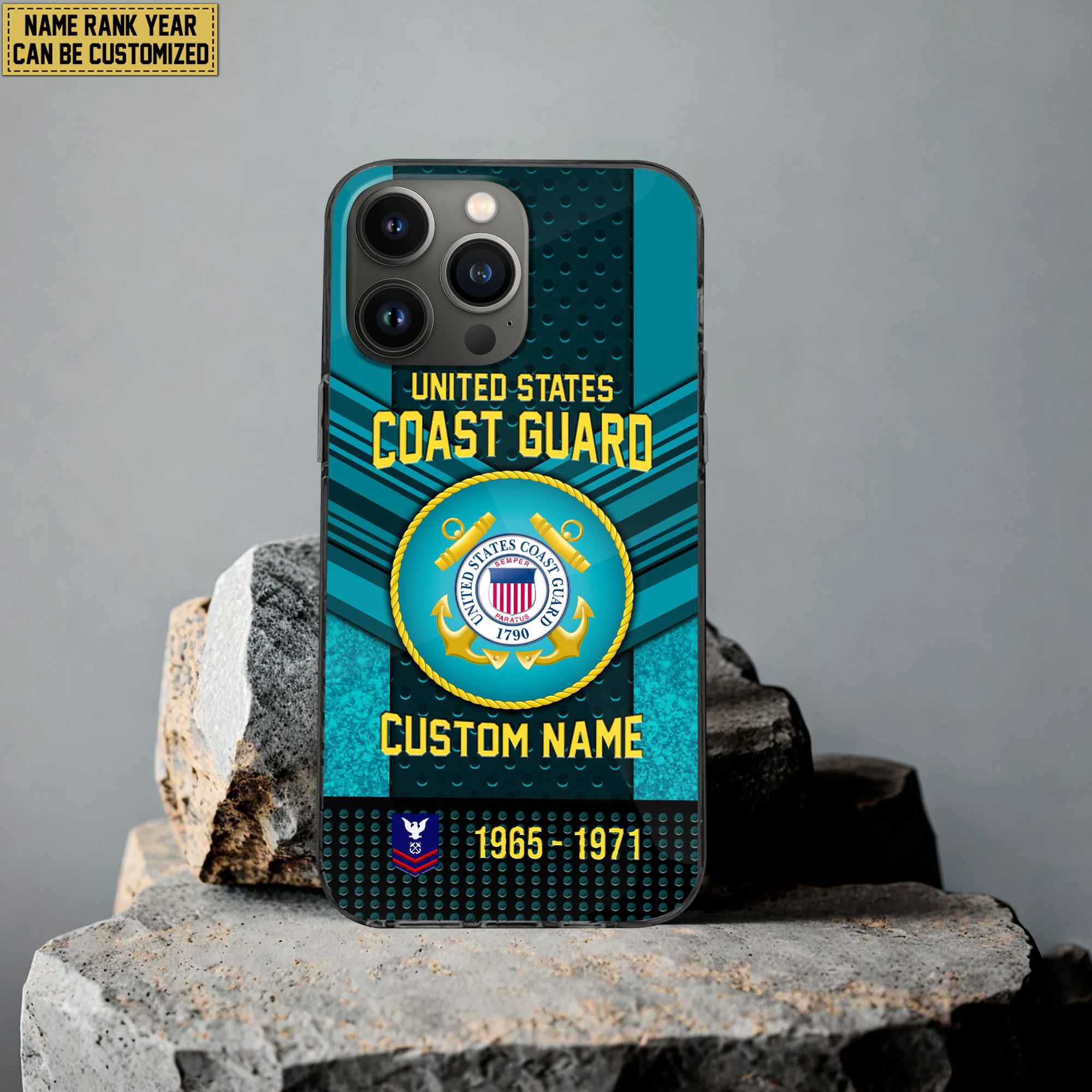 Premium Custom Name, Rank USCG Veteran Phone Case, Gifts For Veterans Day, Father’s Day, Gifts For Coast Guard Veteran VPVC500805