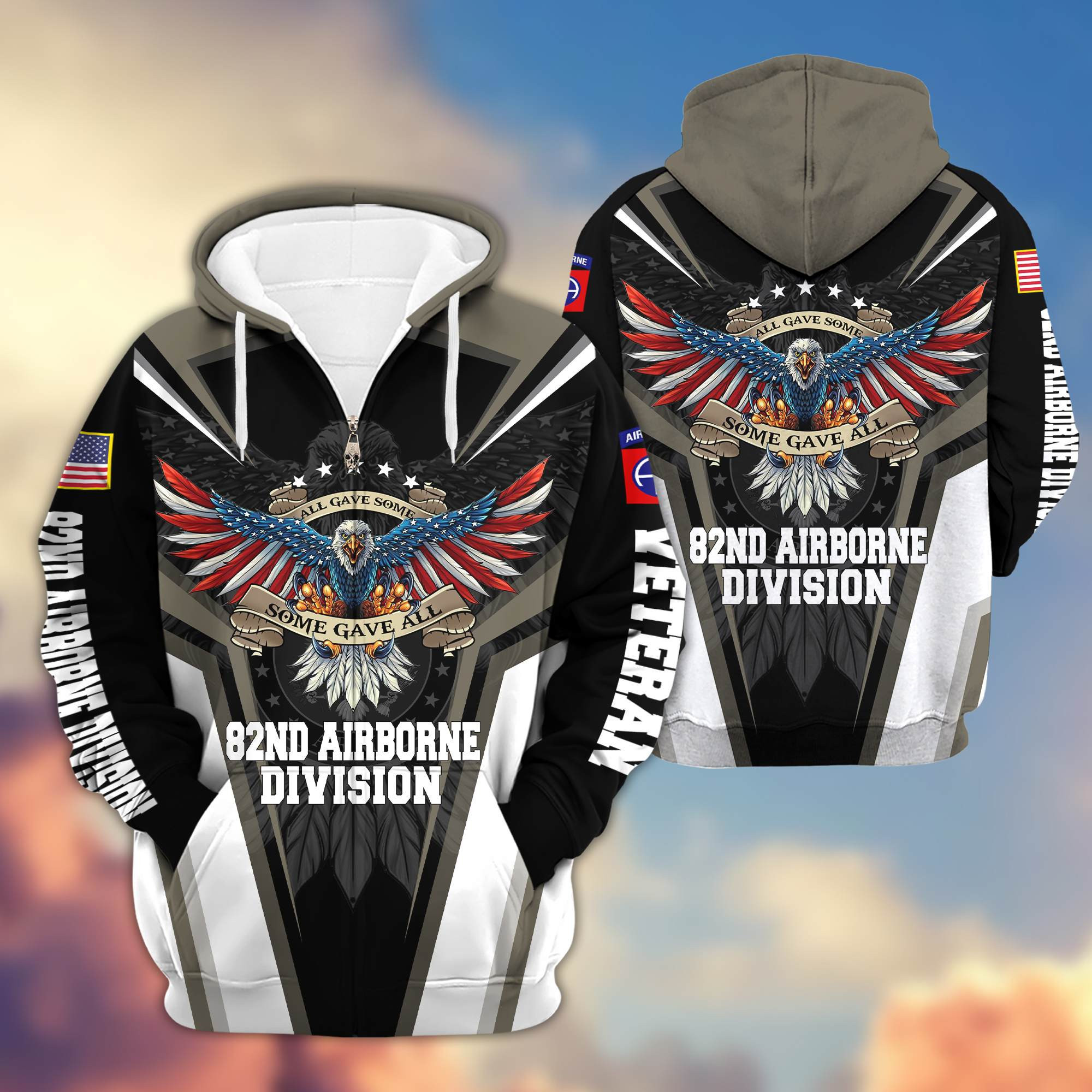 82nd Airborne Division Zip Up Hoodie, Gifts For Dad, For Husband VPVC602902