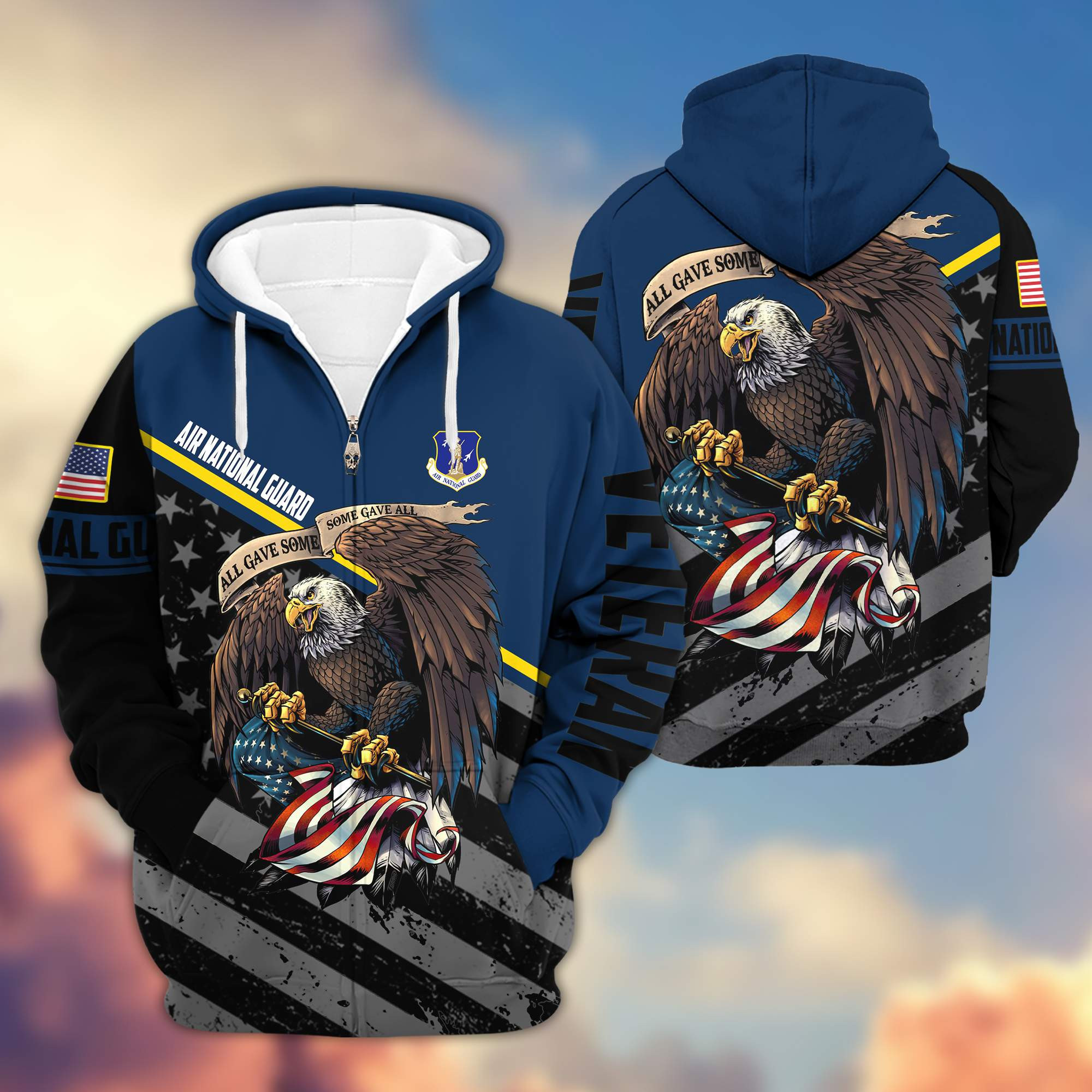 Premium Air National Guard Veteran Zip Up Hoodie VPVC603205