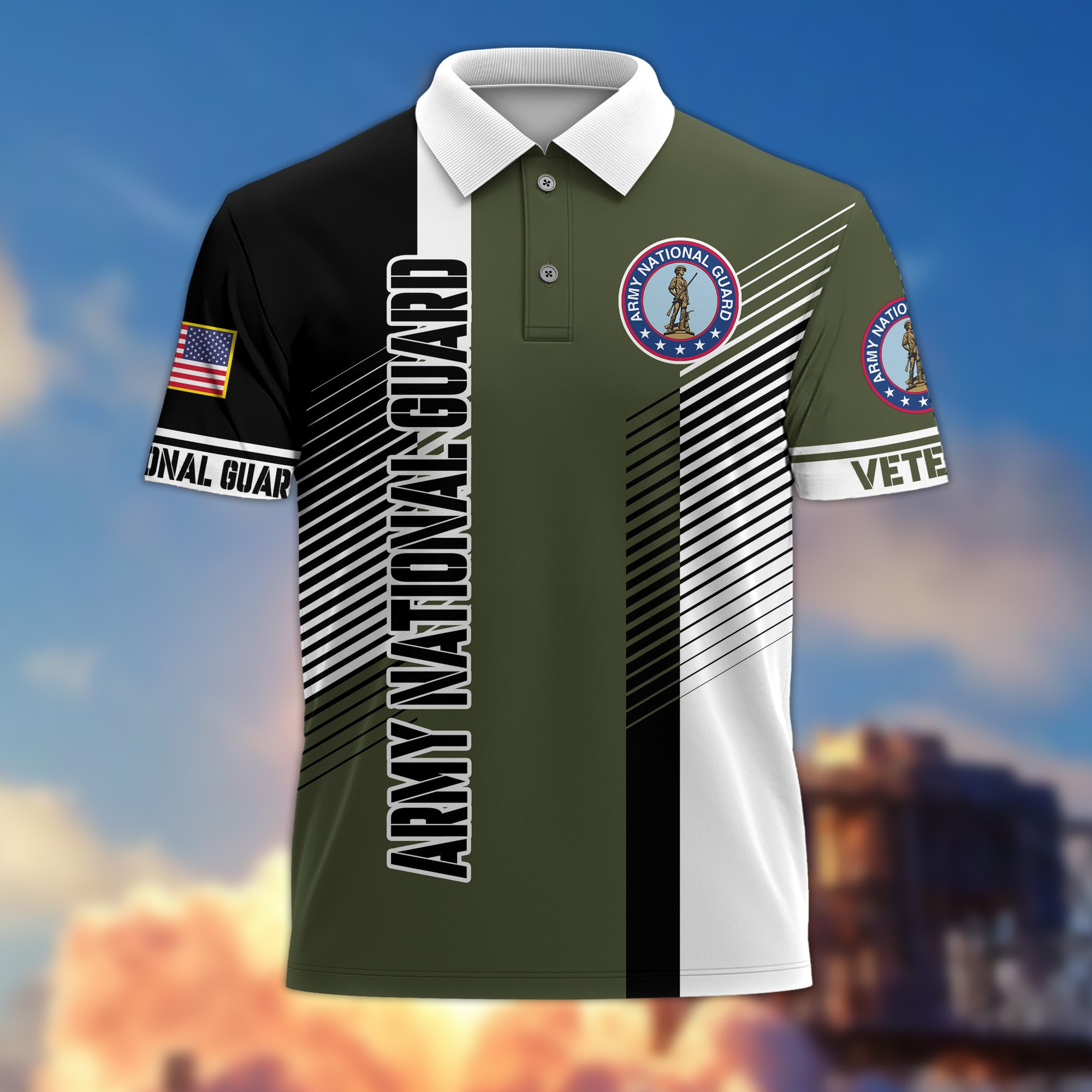 Premium Army National Guard Polo Shirt Gift For US Veteran VPVC204304