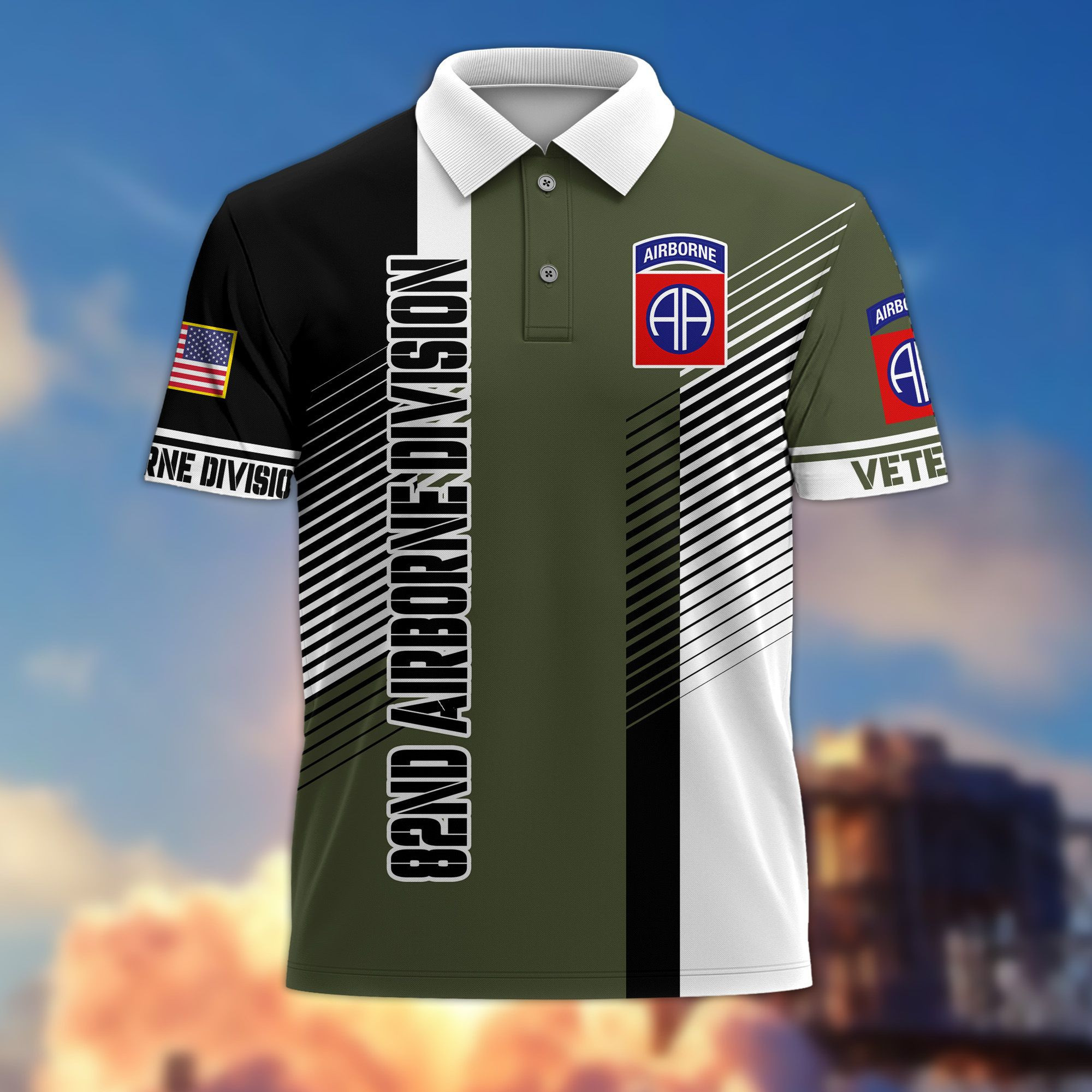 Premium 82nd Airborne Division Polo Shirt Gift For US Veteran VPVC204302