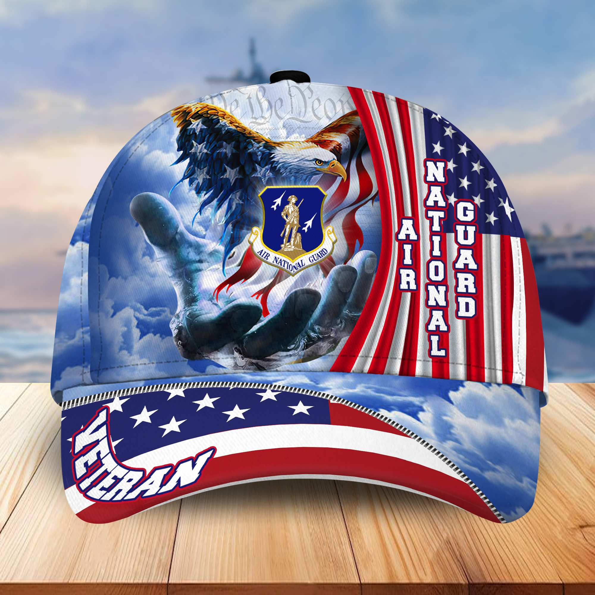 Premium Air National Guard Veteran Cap, Gifts for Dad, for Husband VPVC003205