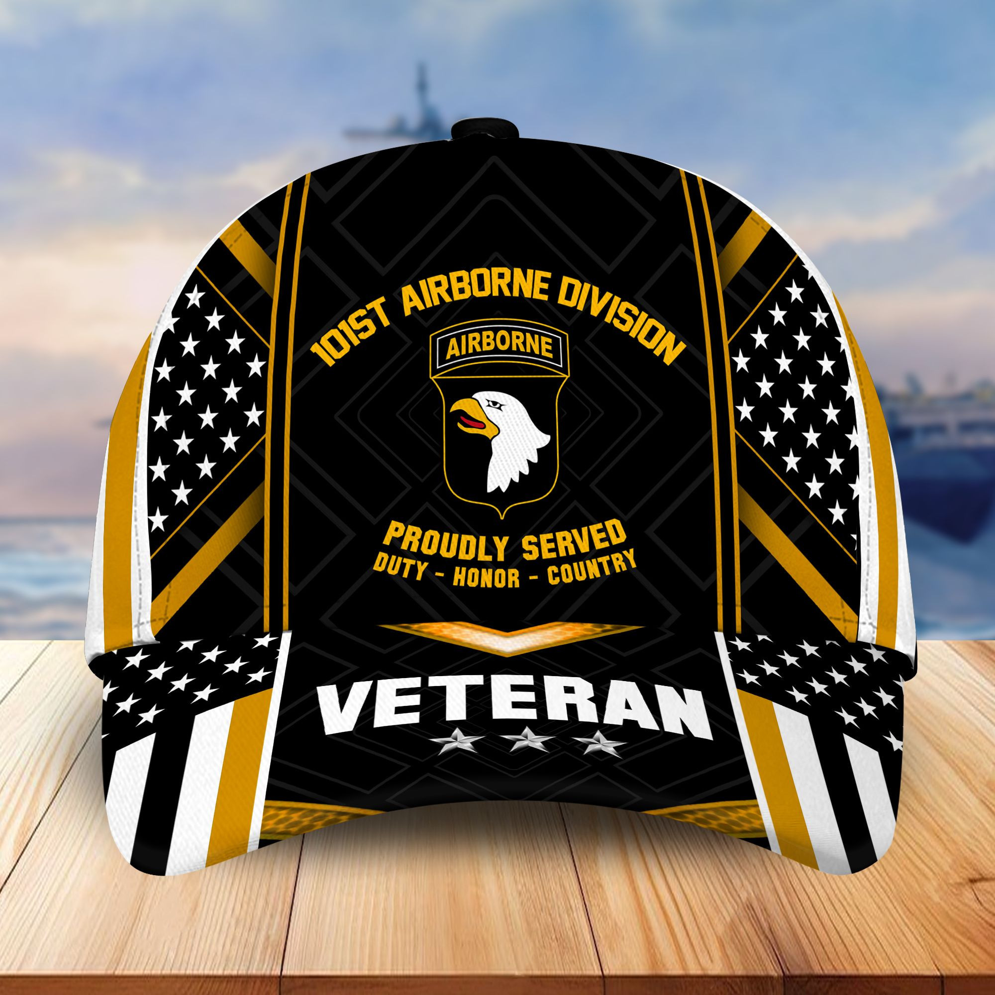 Premium 101st Airborne Division Veteran Cap, Gifts for Dad, for Husband VPVC003303