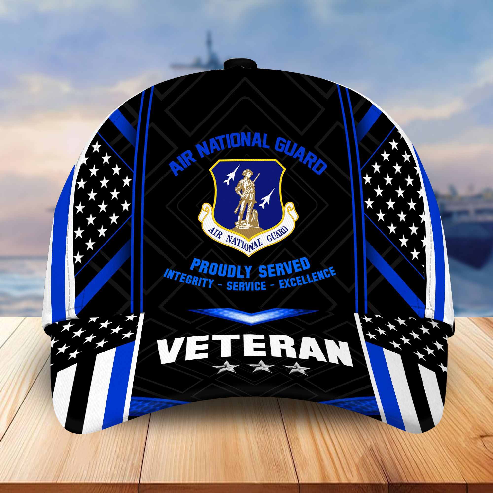 Premium Air National Guard Veteran Cap, Gifts for Dad, Gifts for Husband VPVC003305
