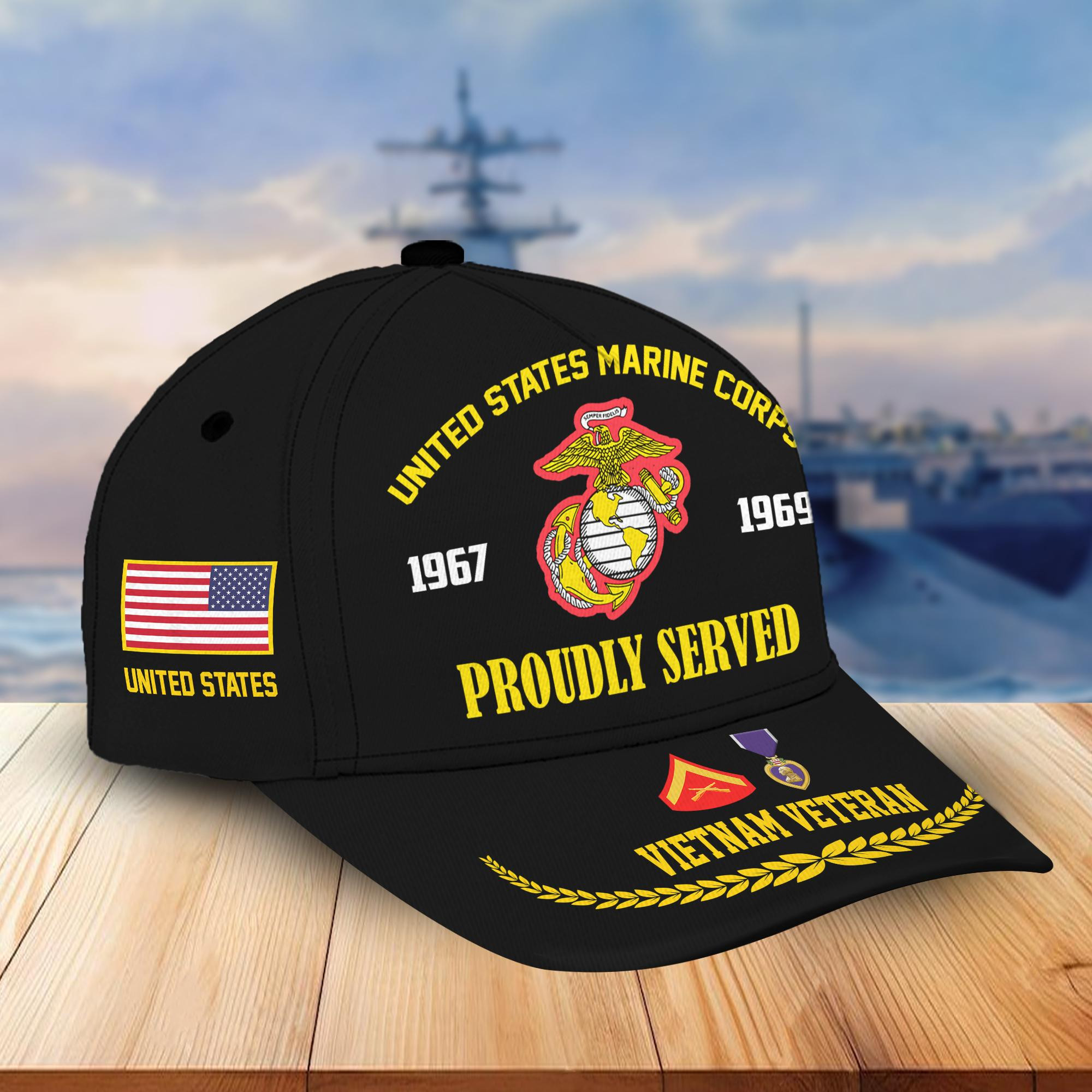 Premium USMC Veteran Cap BPVC130810