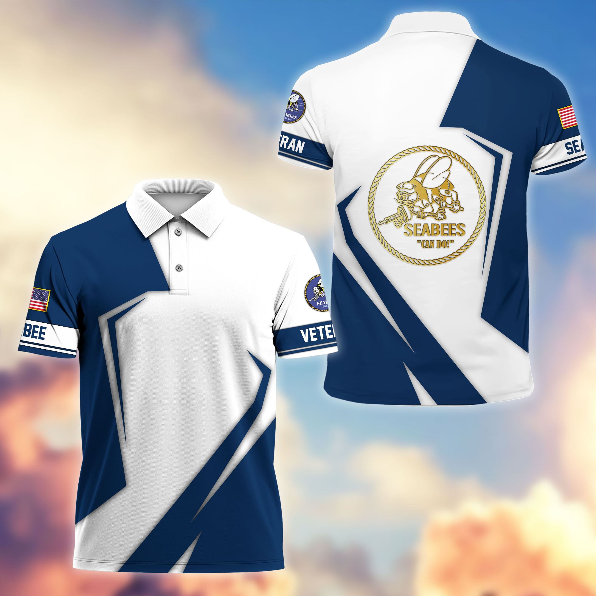 Premium US Seabees Polo Shirt Gift For US Veteran VPVC190810