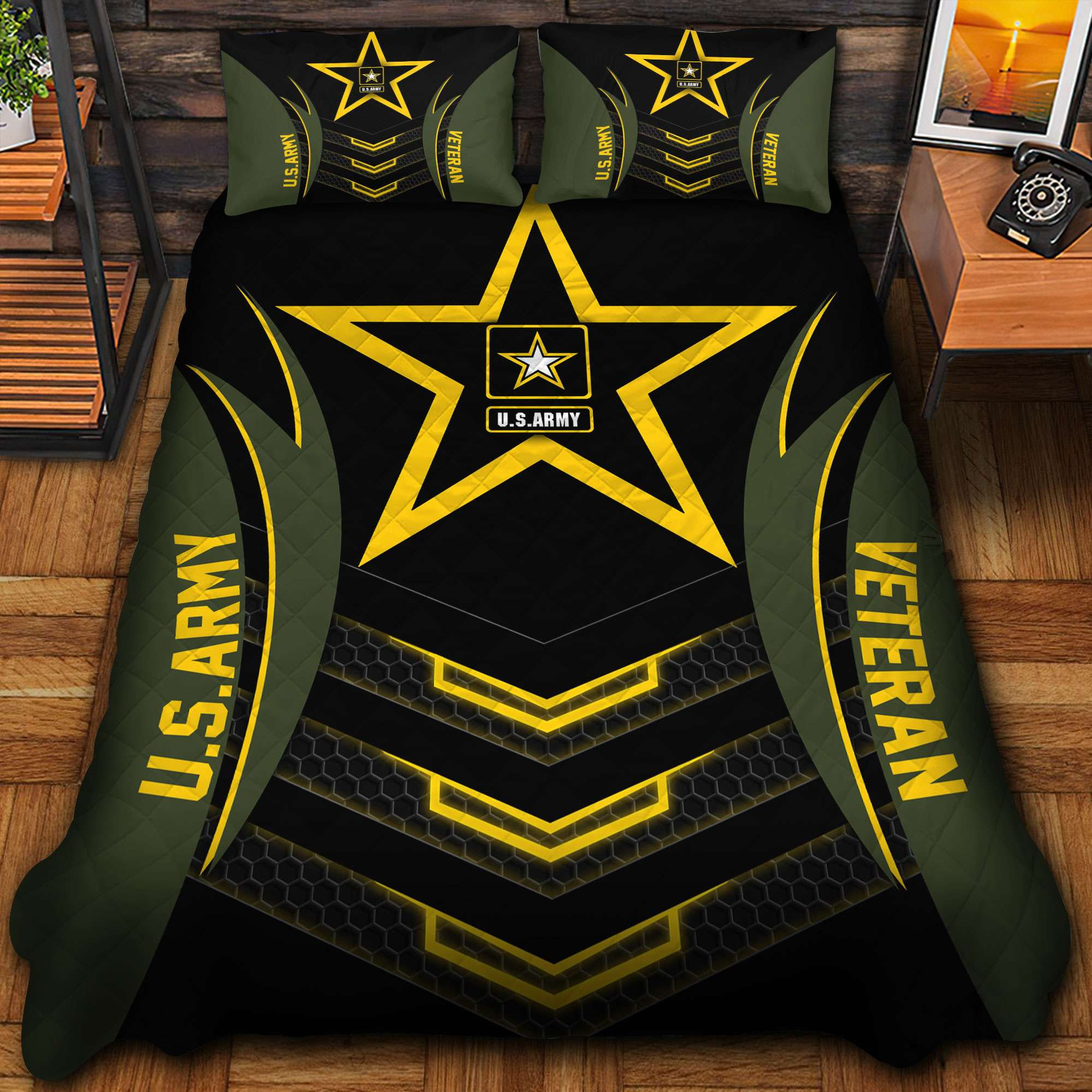 Premium US Veterans Bedding Set APHN210813, Gifts For US Veterans, Gifts For Veterans Day