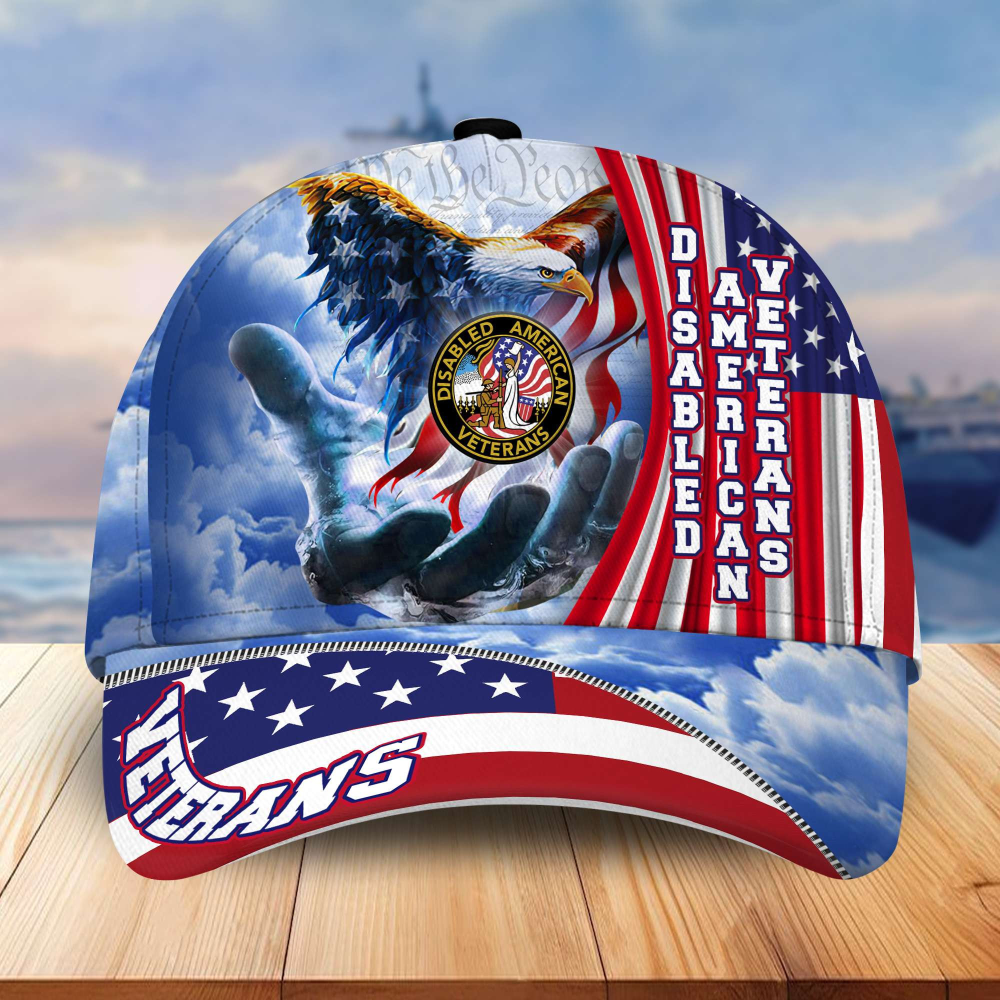 Premium Disabled American Veterans Cap, Gifts for Veteran, Gifts for Dad, for Husband VPVC004102
