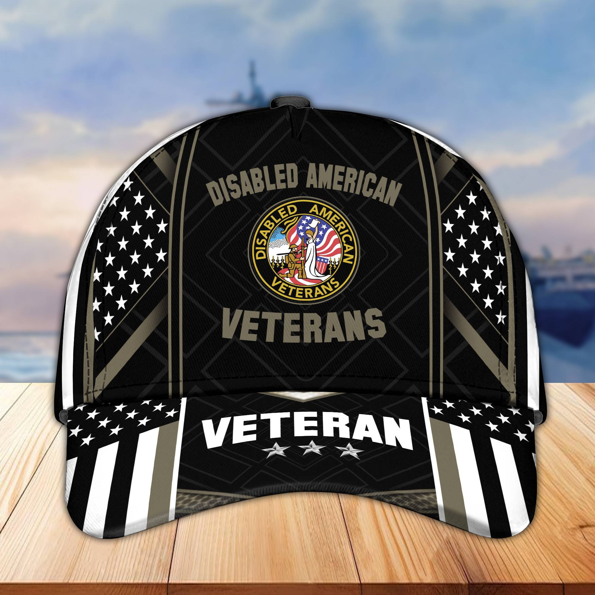 Premium Disabled American Veterans Cap, Gifts for Veteran, Gifts for Dad, for Husband VPVC004202