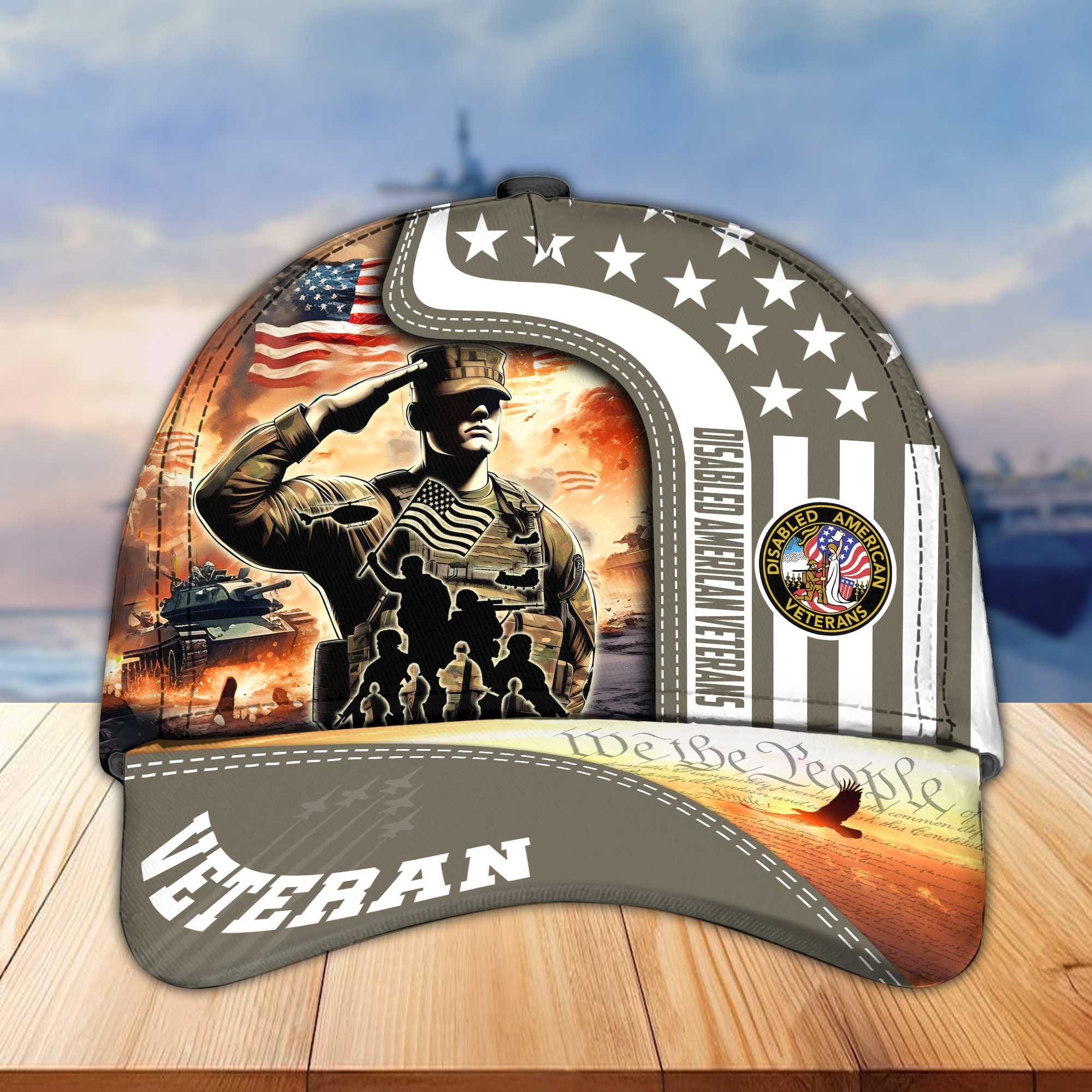 Premium Disabled American Veterans Cap, Gifts for Dad, for Husband VPVC004302