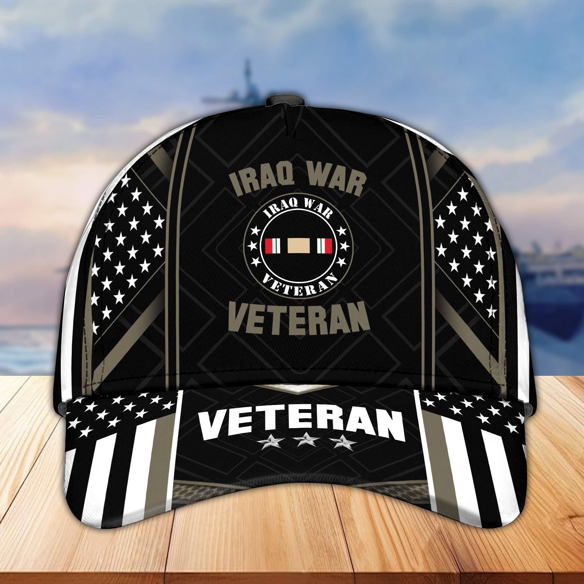 Premium Iraq War Veteran Cap, Gifts for Veteran, Gifts for Dad, for Husband VPVC004203