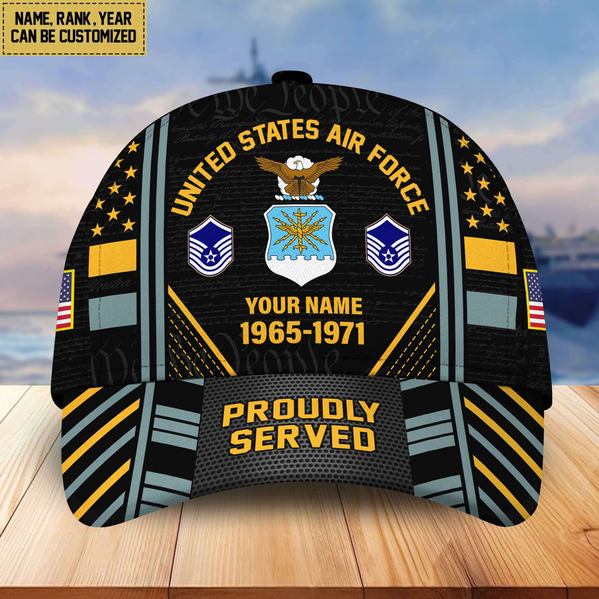 Premium USAF Veteran Custom Cap, Gifts for Air Force Veteran, Gifts for Dad, Gifts for Husband VPVC004704