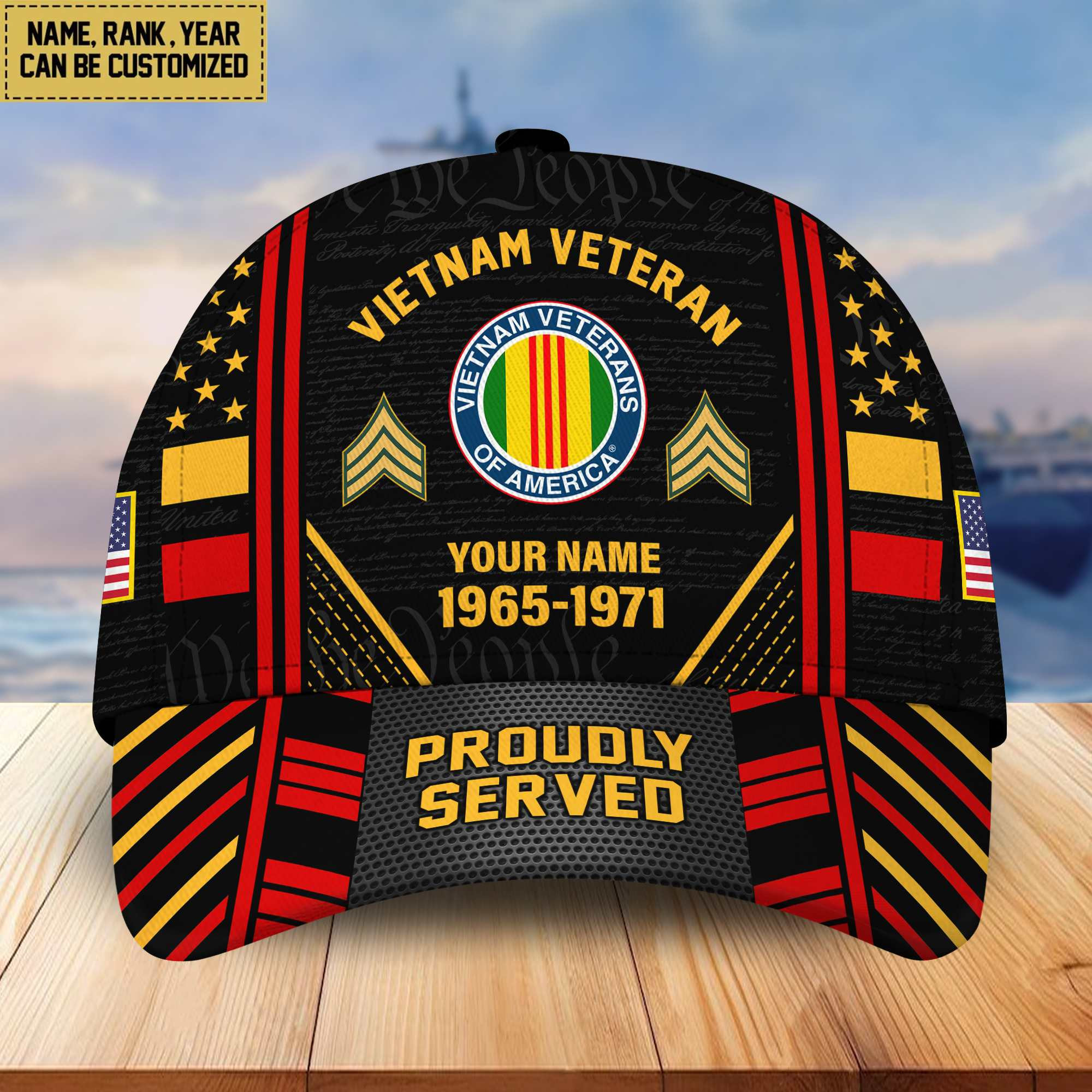 Premium Vietnam Veteran Custom Cap, Gifts for Vietnam Veteran, Gifts for Dad, Gifts for Husband VPVC004706