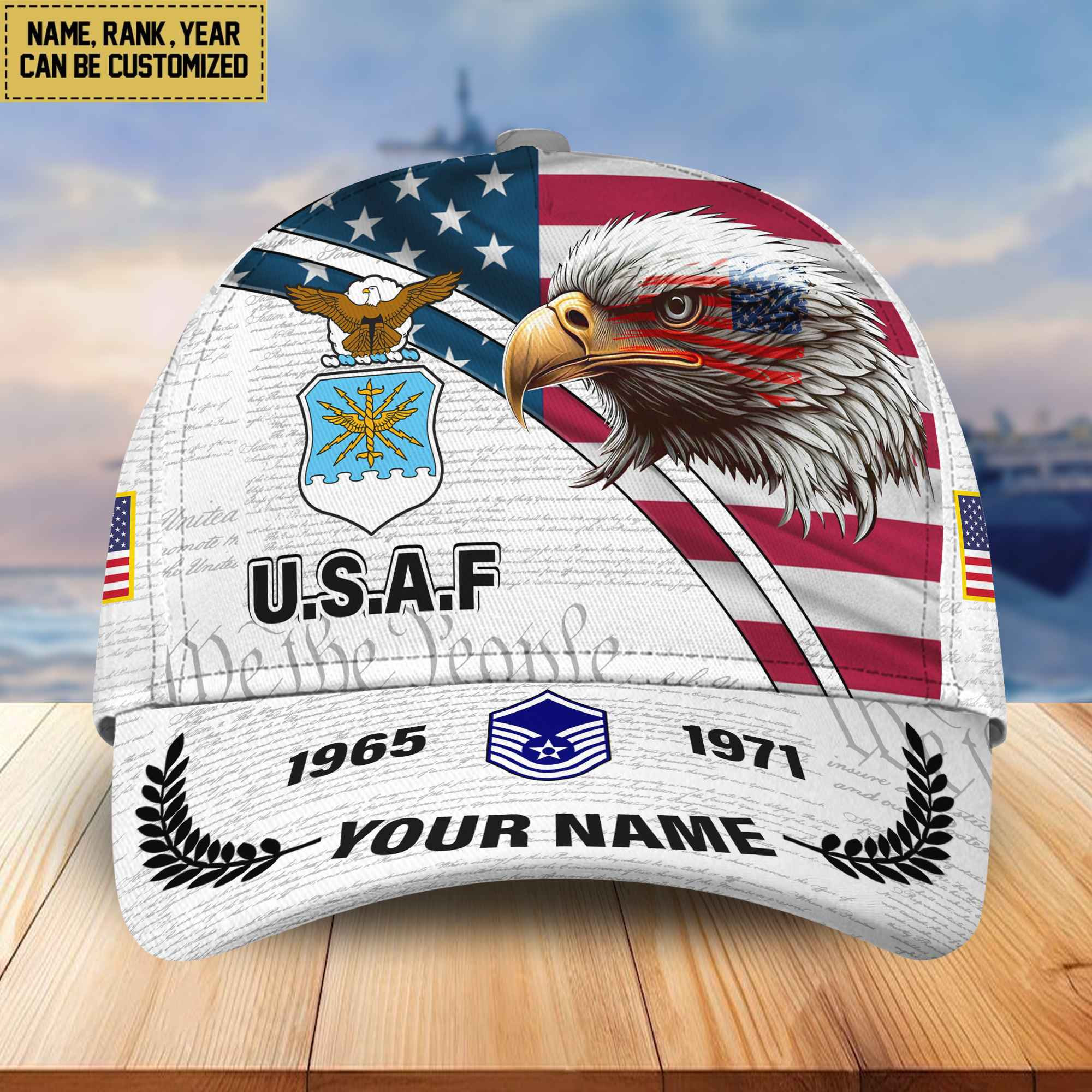 Premium USAF Veteran Custom Cap, Gifts for Air Force Veteran, Gifts for Dad, Gifts for Husband VPVC004804