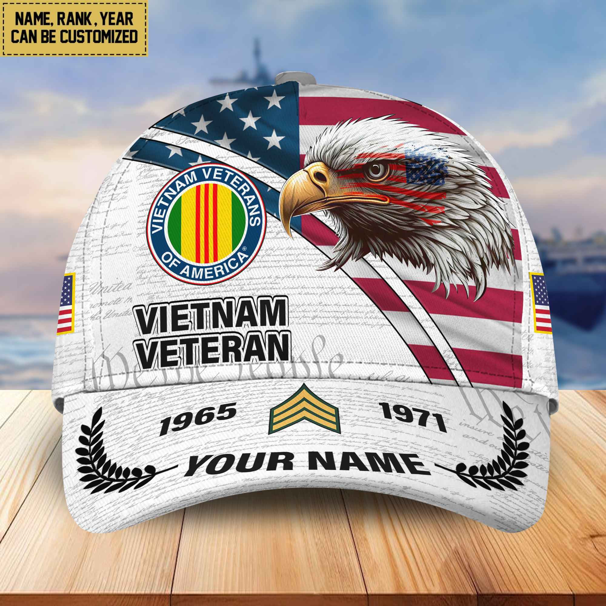Premium Vietnam Veteran Custom Cap, Gifts for Vietnam Veteran, Gifts for Dad, Gifts for Husband VPVC004806