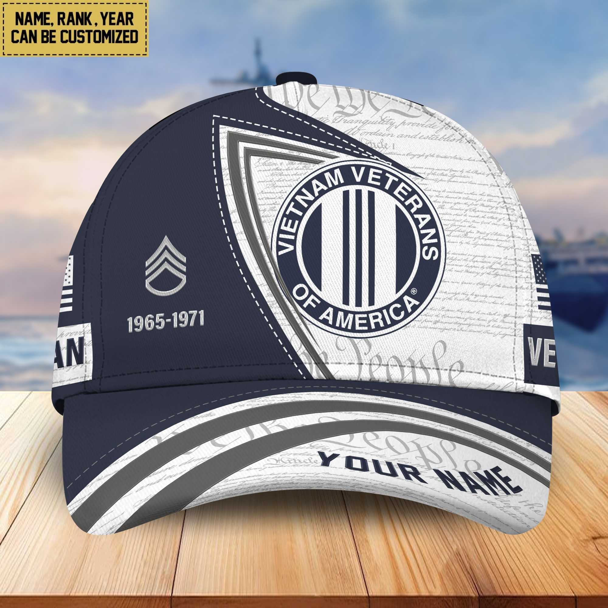 Premium Vietnam Veteran Custom Cap, Gifts for Vietnam Veteran, Gifts for Dad, Gifts for Husband VPVC005006