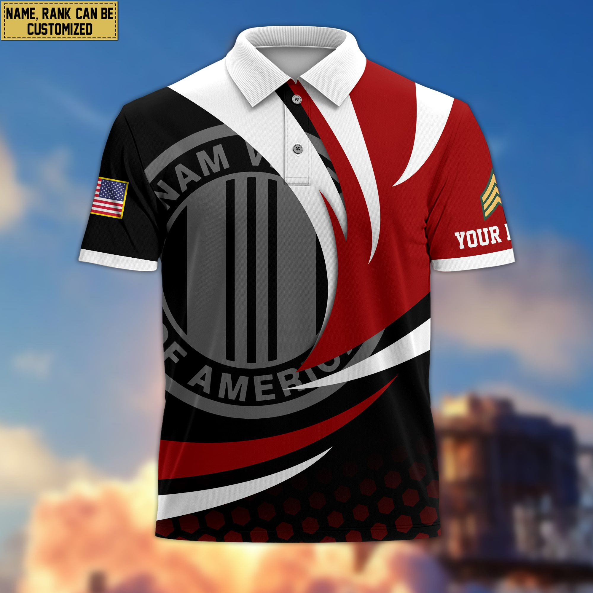 Vietnam Veteran Polo Shirt VPVC204706, Custom Name, Rank Gift For Vietnam Veteran