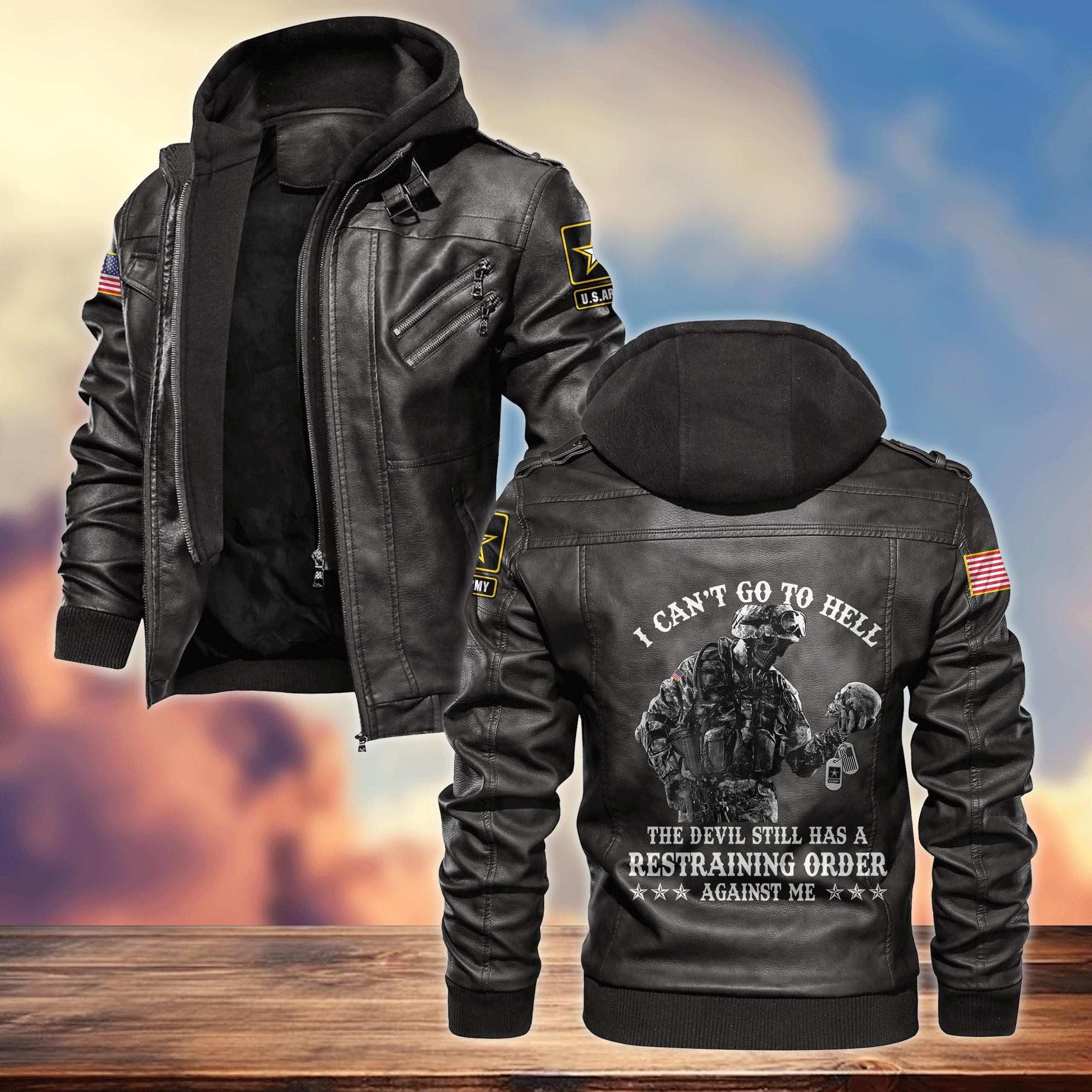 Premium US Veterans Leather Jacket APHN230913, Gifts For US Veterans, Gifts For Veterans Day