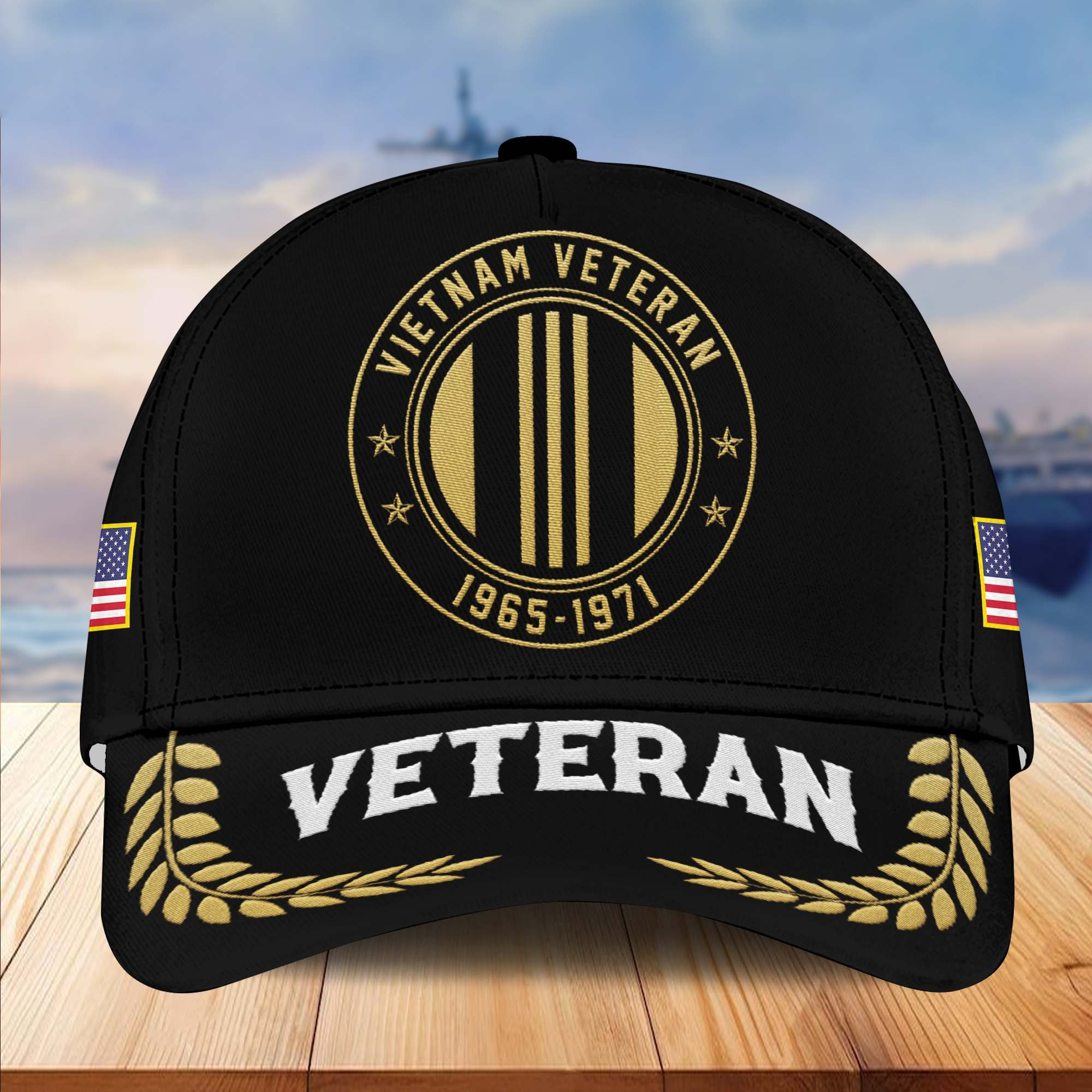 Premium Custom Name, Rank, Vietnam Veteran Embroidered Cap VPVC301406, Hat for Vietnam Veteran, Gifts for Father’s Day, Veterans Day