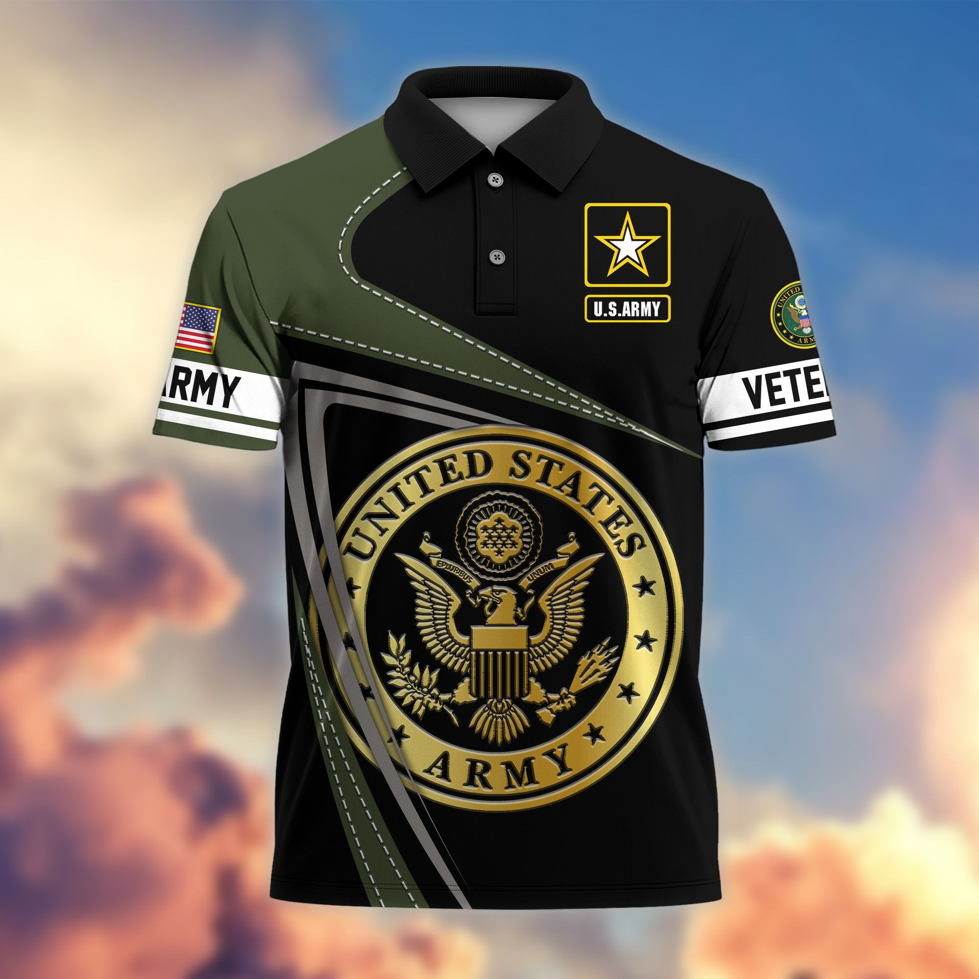 Premium US Veterans Polo Shirt BPHN230113, Gifts For US Veterans, Gifts On Father’s Day, Independence Day, Veterans Day