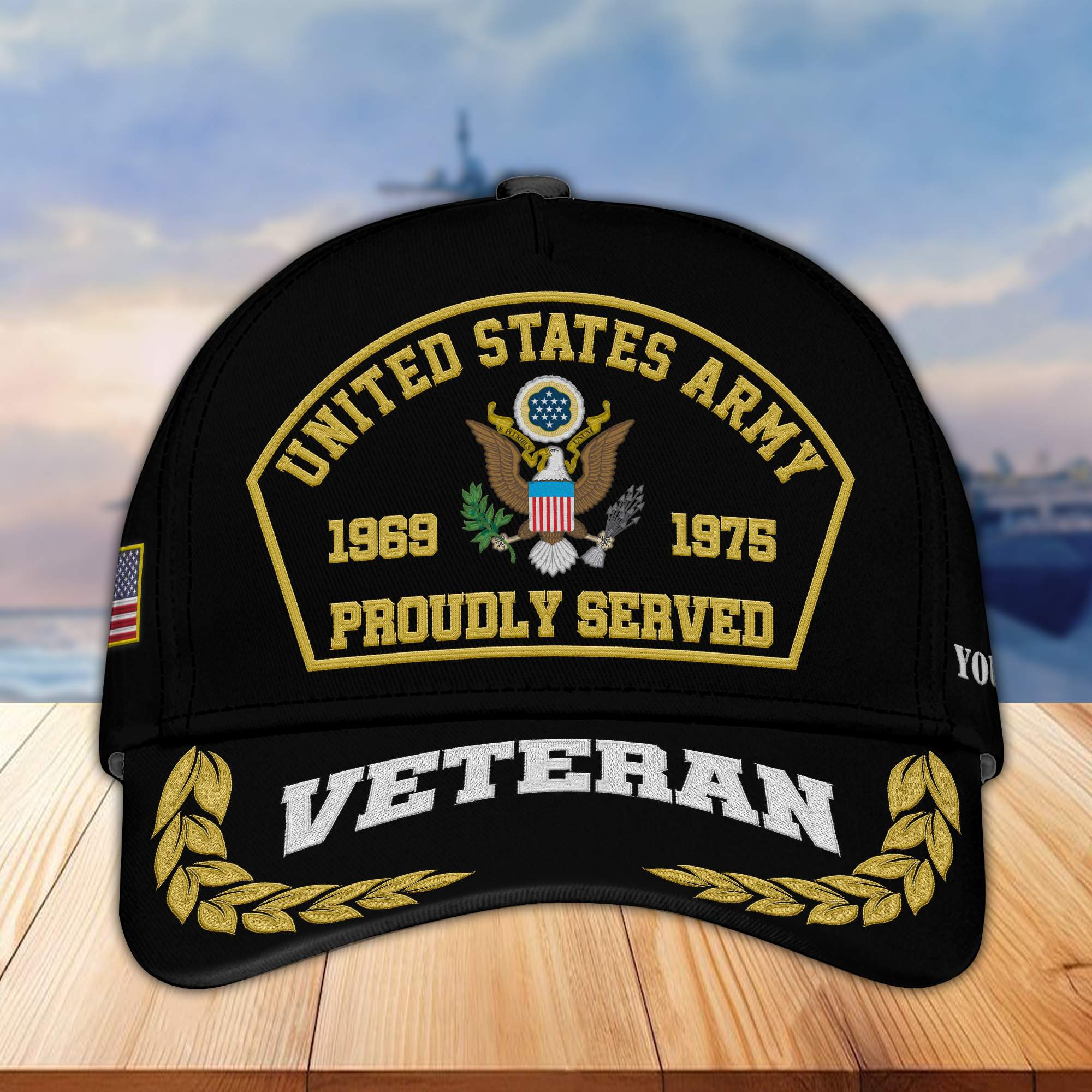 Premium Custom Name, Rank, Year US Army Embroidered Cap VPVC301901, Cap for Army Veteran, Gifts For Dad, Gifts On Father’s Day, Independence Day, Veterans Day