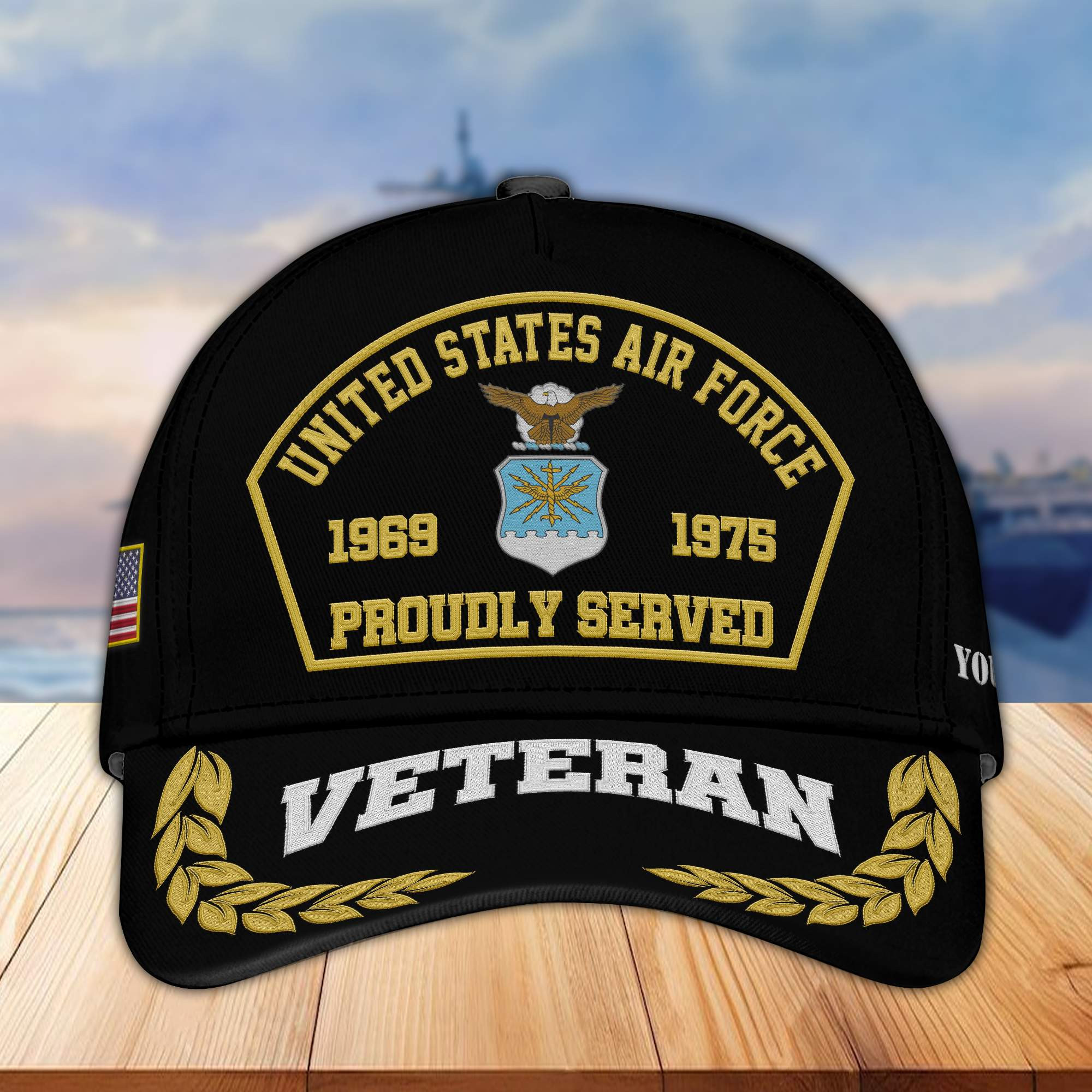 Premium Custom Name, Rank, Year USAF Embroidered Cap VPVC301904, Cap for Air Force Veteran, Gifts For Dad, Gifts On Father’s Day, Independence Day, Veterans Day