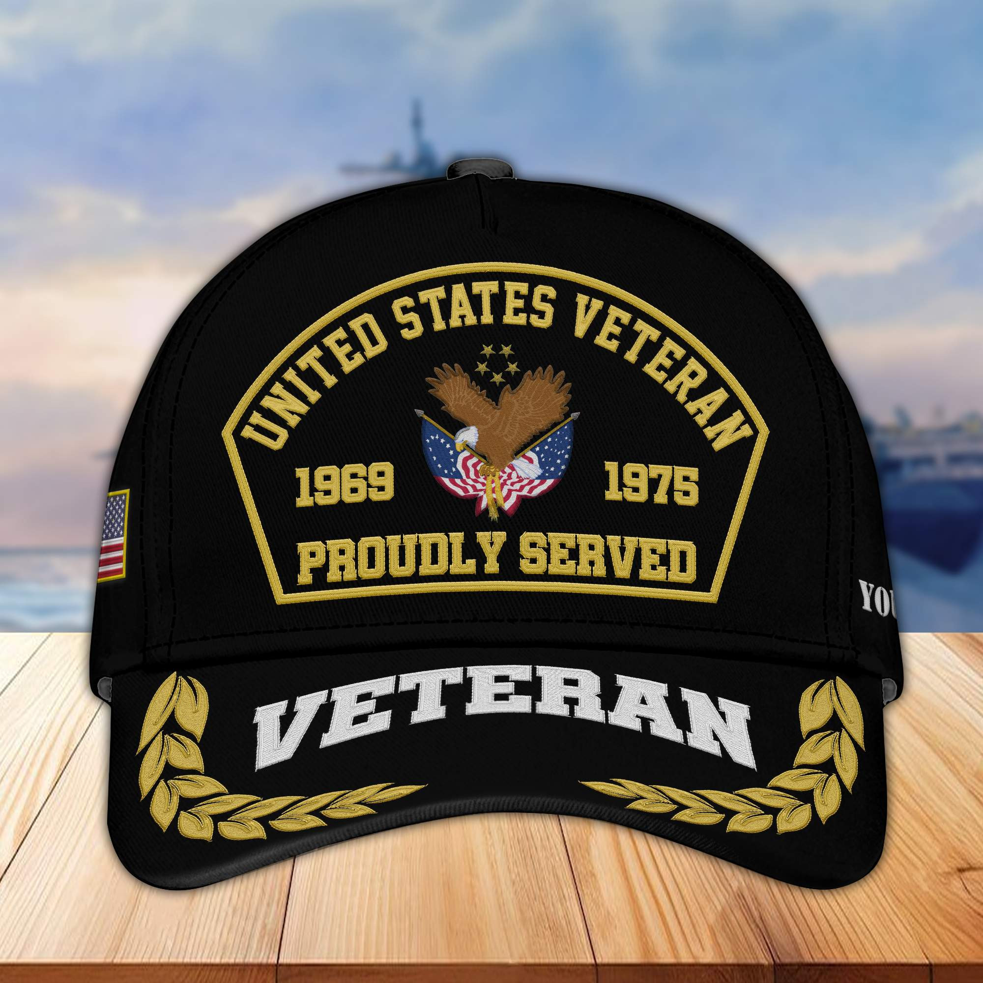Premium Custom Name, Rank, Year US Veteran Embroidered Cap VPVC301907, Cap for US Veteran, Gifts For Dad, Gifts On Father’s Day, Independence Day, Veterans Day