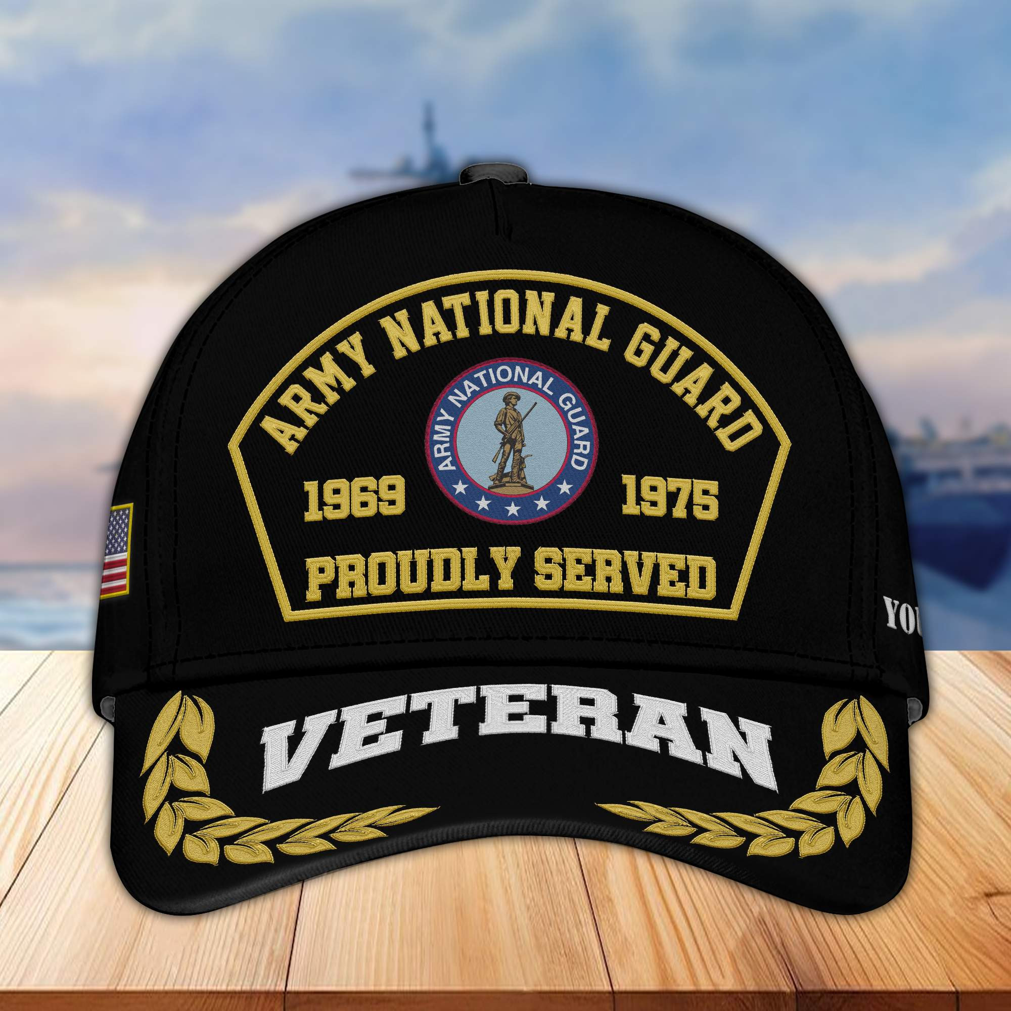 Premium Custom Name, Rank, Year Army National Guard Veteran Embroidered Cap VPVC301908, Cap for Army National Guard Veteran, Gifts For Dad, Gifts On Father’s Day, Independence Day, Veterans Day