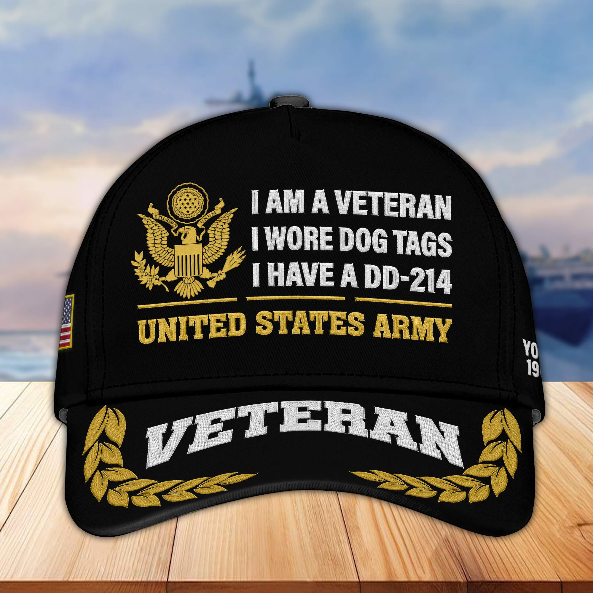 Premium Custom US Army Embroidered Cap VPVC302101, Cap for Army Veteran, Gifts For Dad, Gifts On Father’s Day, Independence Day, Veterans Day
