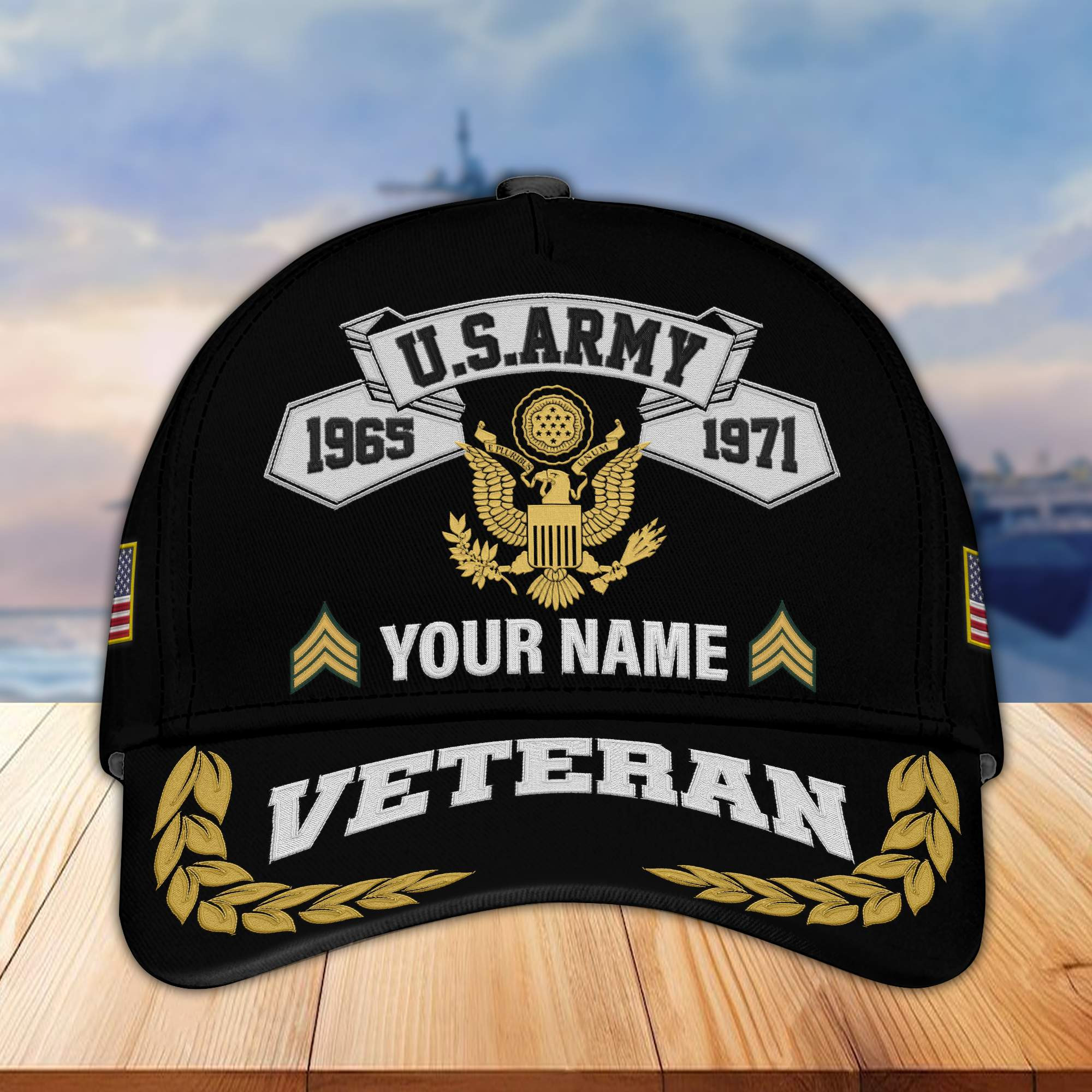 Premium Custom US Army Embroidered Cap VPVC302201, Cap for Army Veteran, Gifts For Dad, Gifts On Father’s Day, Independence Day, Veterans Day