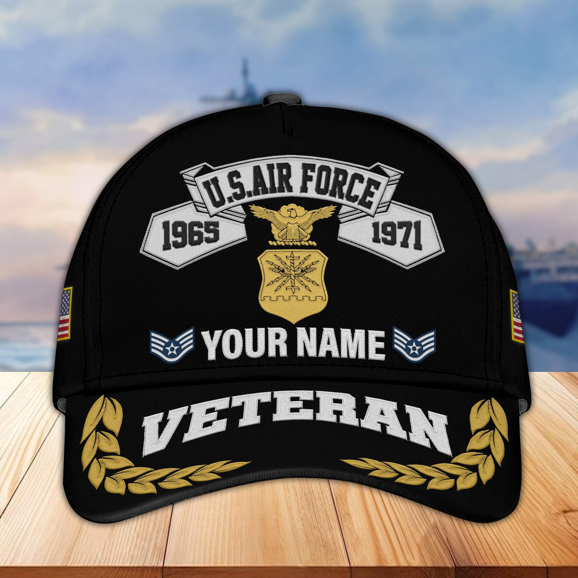 Premium Custom USAF Embroidered Cap VPVC302204, Cap for Air Force Veteran, Gifts For Dad, Gifts On Father’s Day, Independence Day, Veterans Day