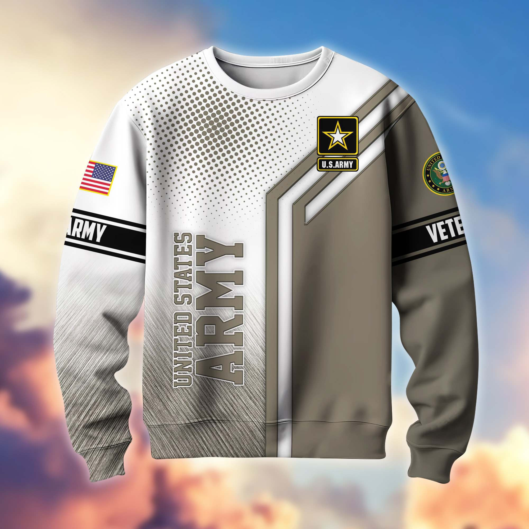 Premium US Veterans Sweatshirt APHN101211, Gifts For US Veterans, Gifts On Father’s Day, Armed Forces Day, Independence Day, Veterans Day