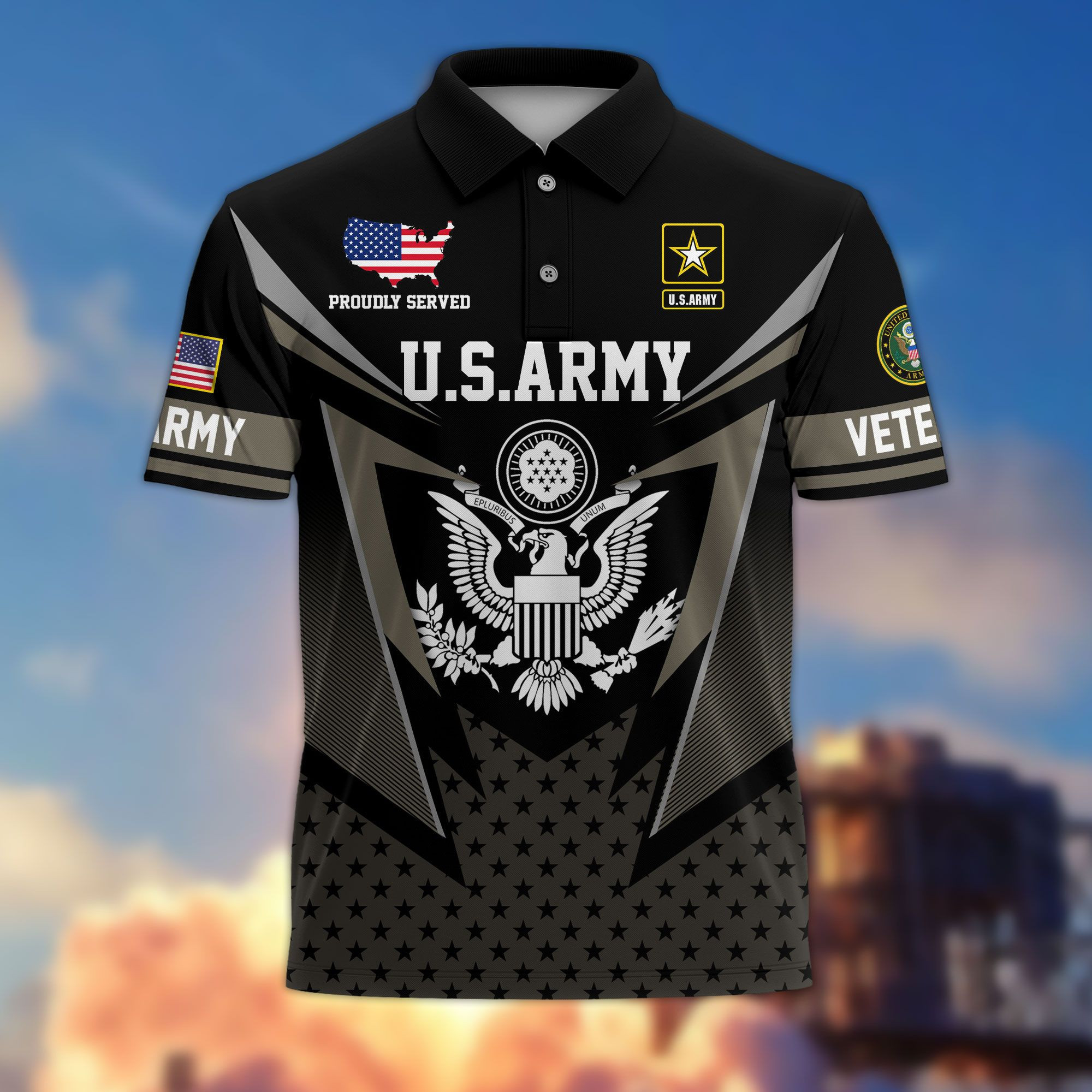 Premium US Veterans Polo Shirt BPHN110211, Gifts For US Veterans, Gifts On Father’s Day, Independence Day, Armed Forces Day, Veterans Day
