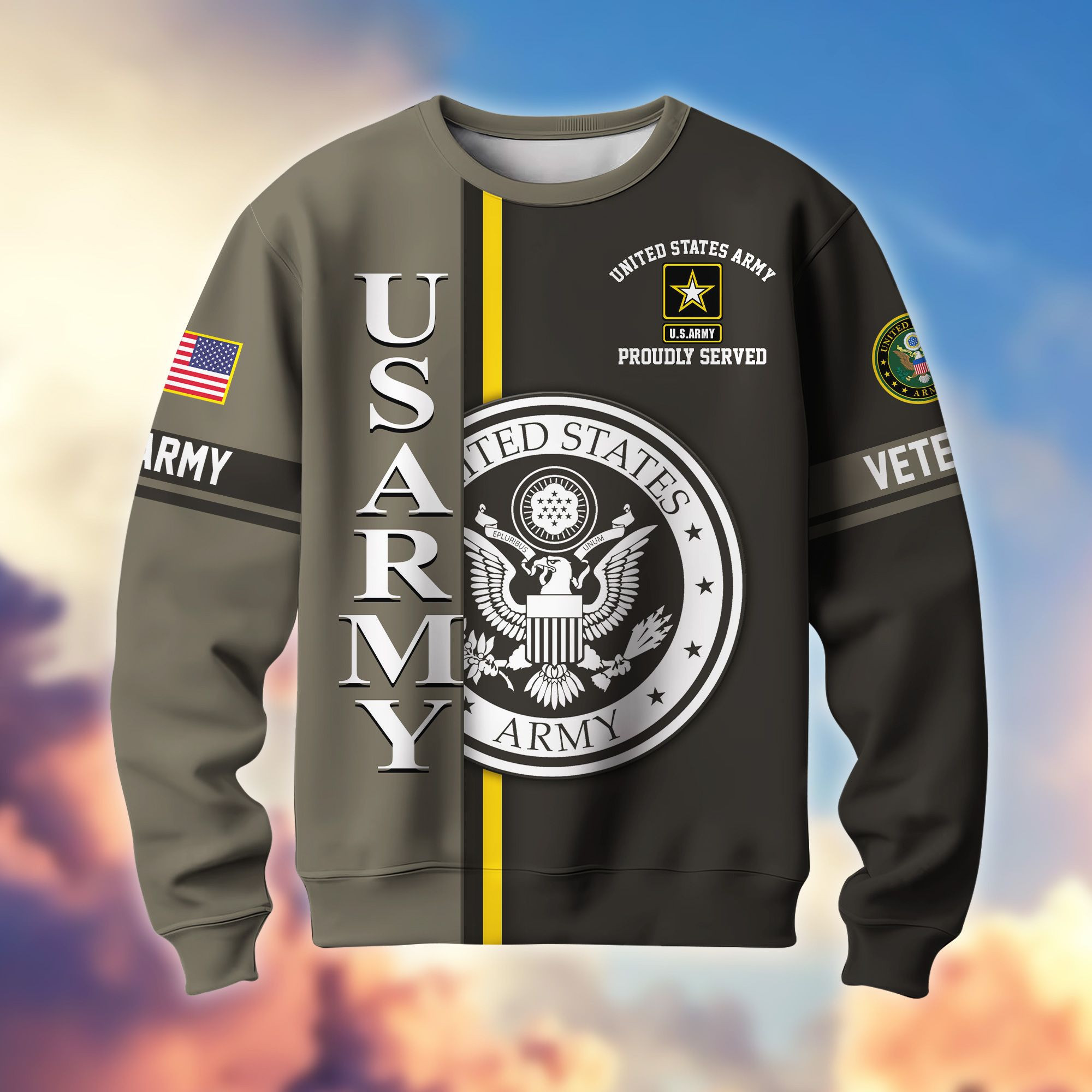 Premium US Veterans Sweatshirt BPHN140211, Gifts For US Veterans, Gifts On Father’s Day, Memorial Day, Independence Day, Veterans Day