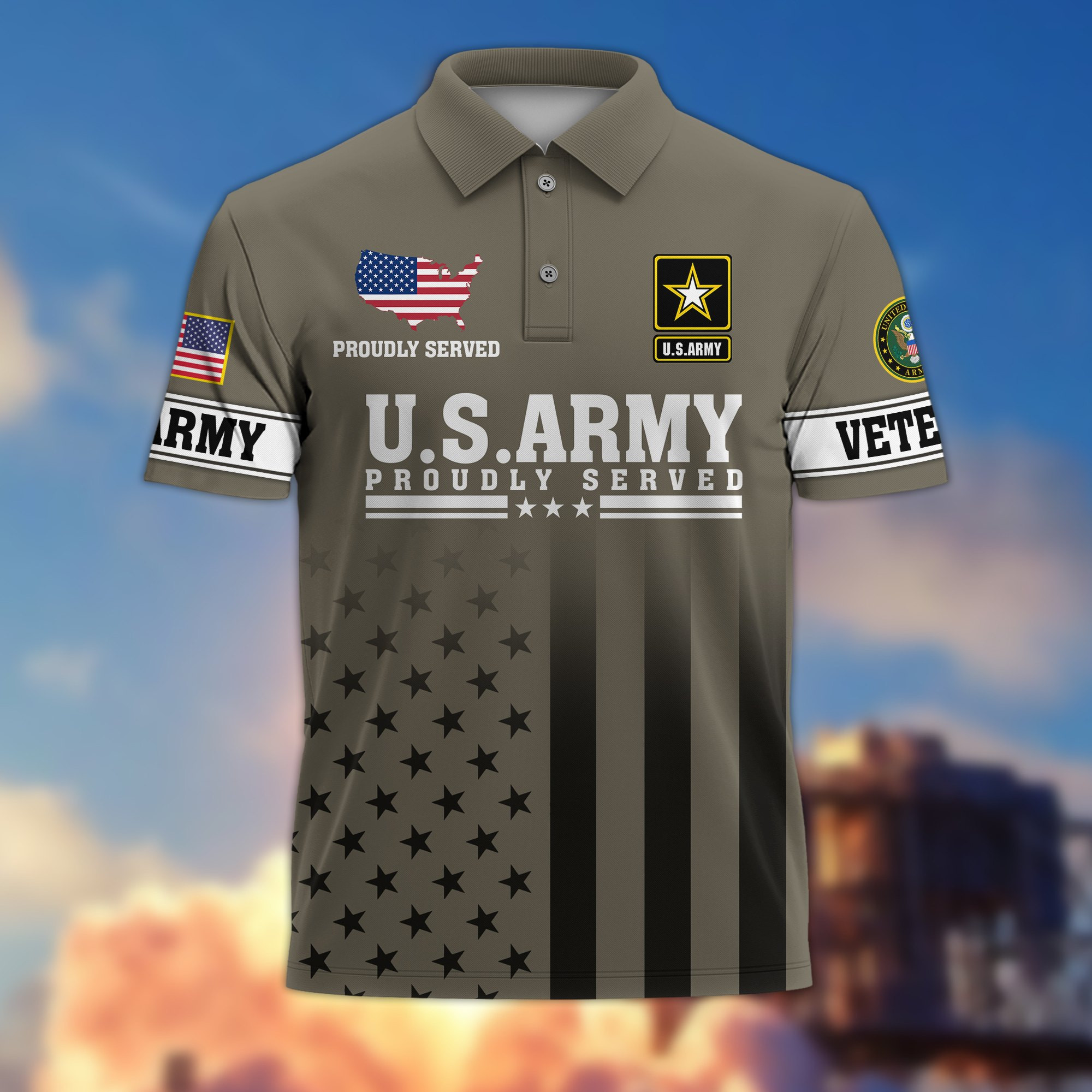 Premium US Veterans Polo Shirt BPVC110202, Gifts For US Veterans, Gifts On Father’s Day, Independence Day, Armed Forces Day, Veterans Day