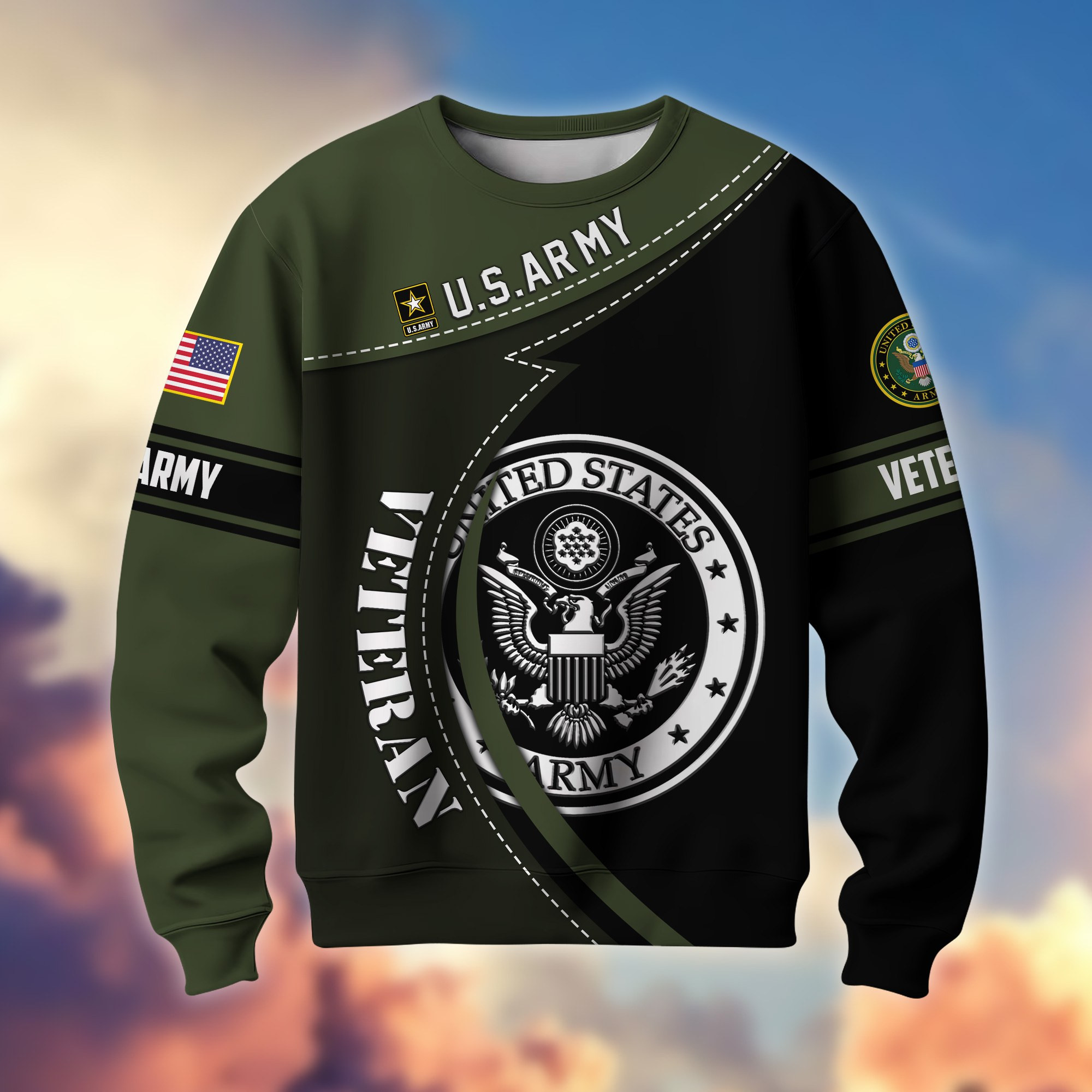 Premium US Veterans Sweatshirt BPHN200211, Gifts For US Veterans, Best Gifts On Father’s Day, Armed Forces Day, Independence Day, Veterans Day