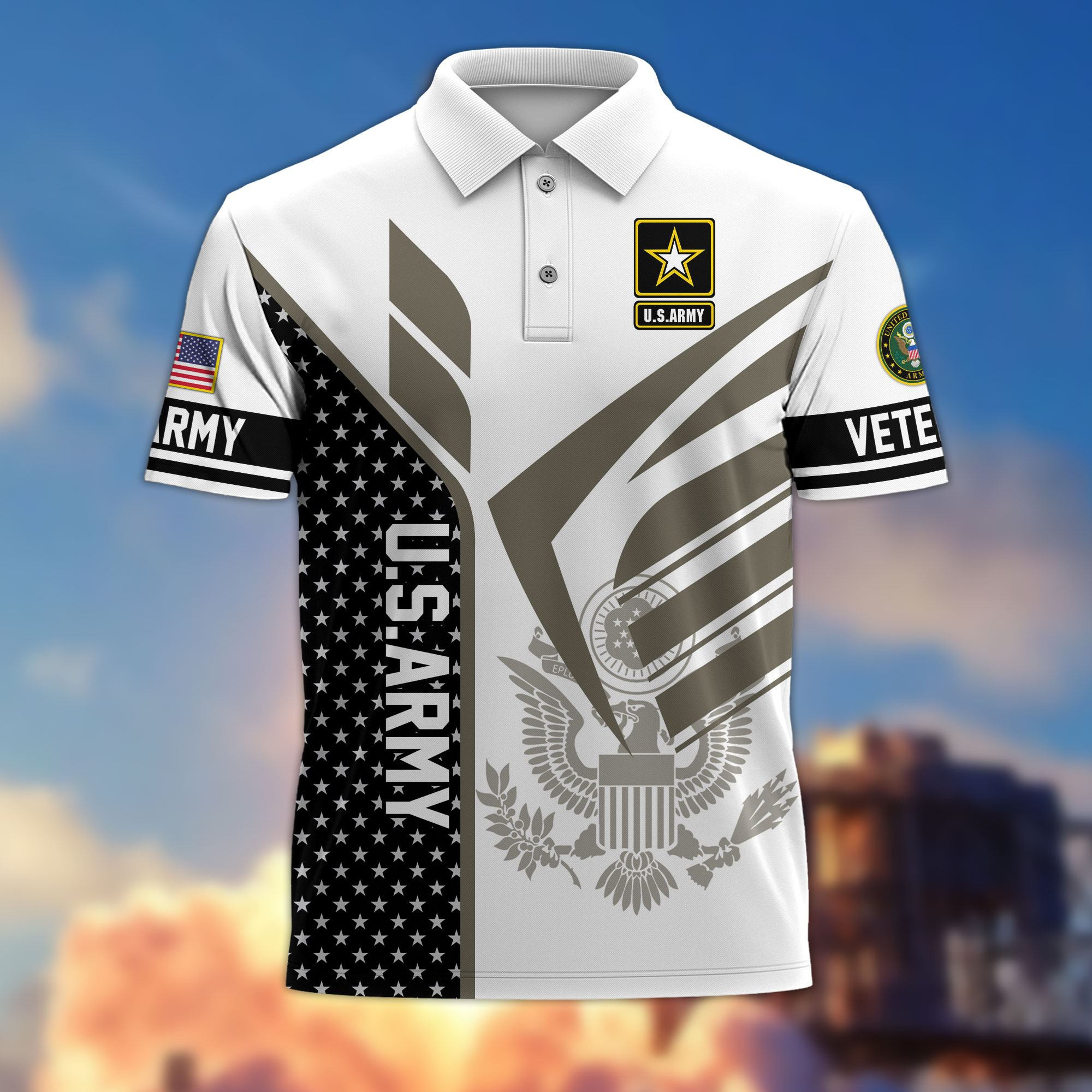 Premium US Veterans Polo Shirt BPHN240211, Gifts For US Veterans, Gifts On Father’s Day, Independence Day, Armed Forces Day, Veterans Day