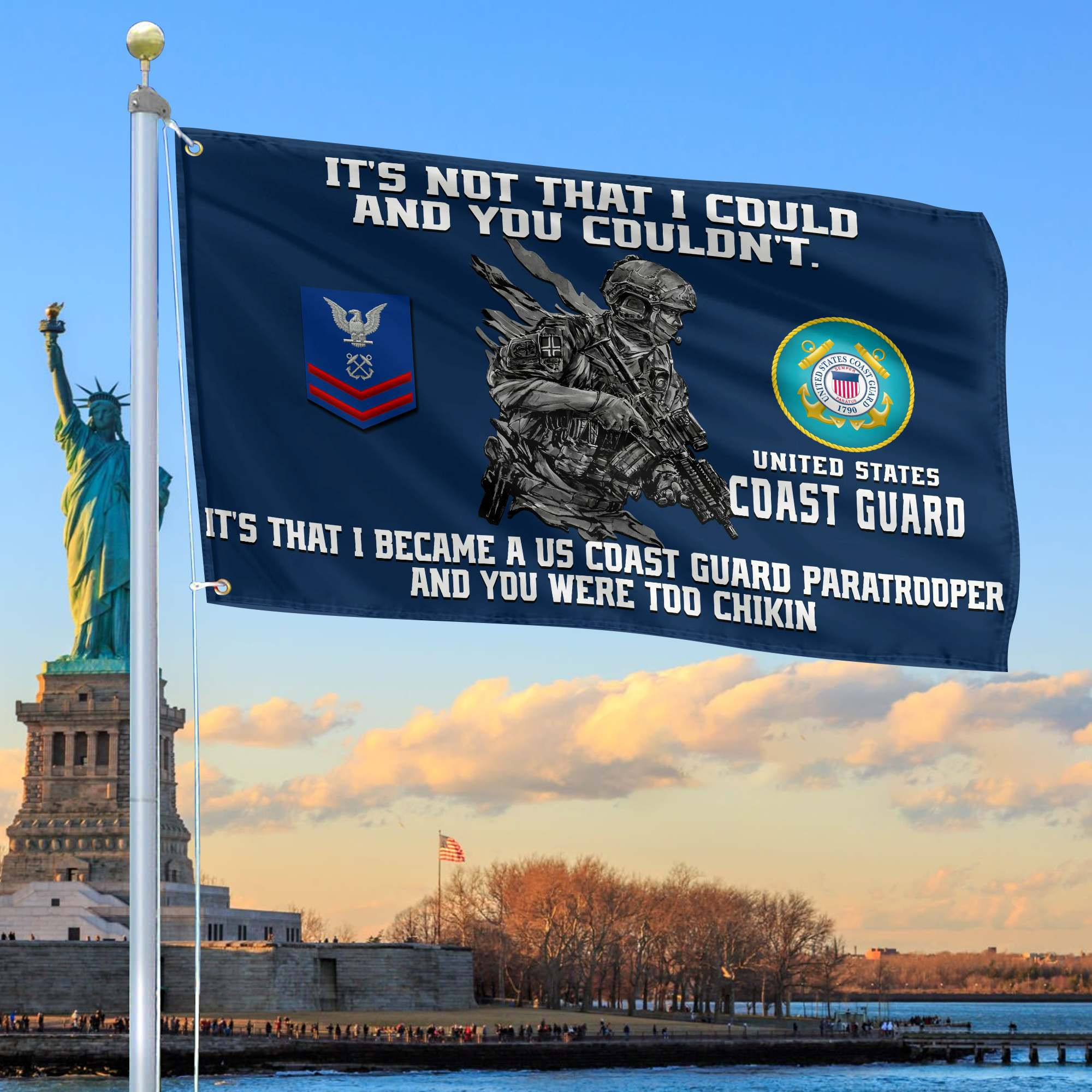 Unique Custom USCG Grommet Flag, Gift For Coast Guard Veteran VPVC104705, Gifts For Dad, For Husband, Best Gifts On Father’s Day, Independence Day, Veterans Day