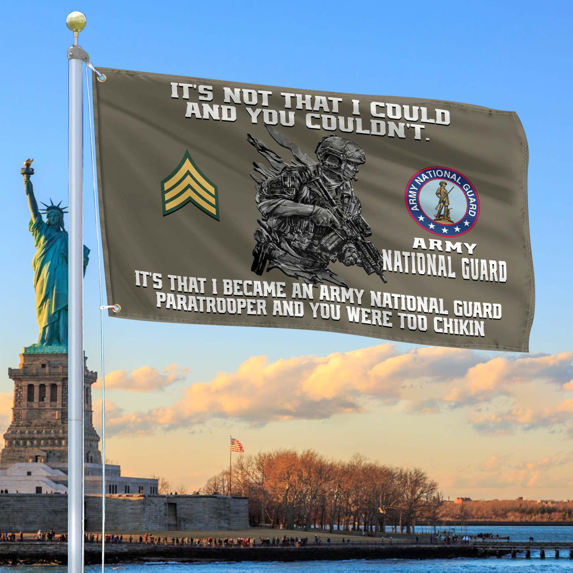 Unique Custom US Army National Guard Grommet Flag, Gift For Army National Guard Veteran VPVC104708, Gifts For Dad, For Husband, Best Gifts On Father’s Day, Independence Day, Veterans Day