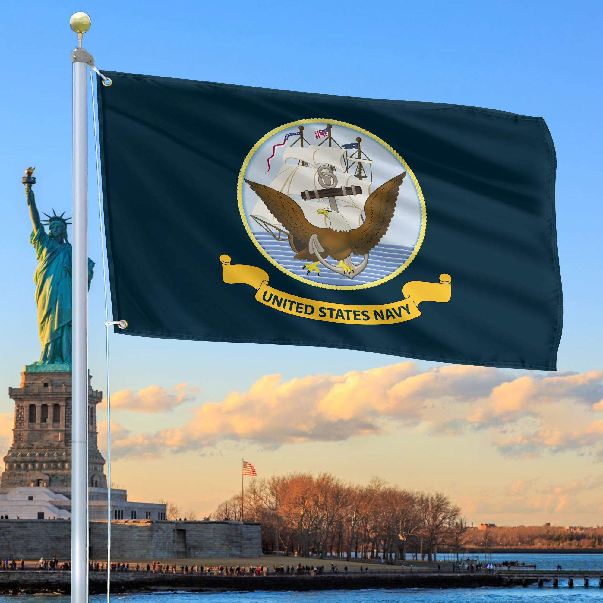 Premium US Navy Grommet Flag, Gift For Navy Veteran VPVC104802, Gifts For Dad, For Husband, Best Gifts On Father’s Day, Independence Day, Veterans Day