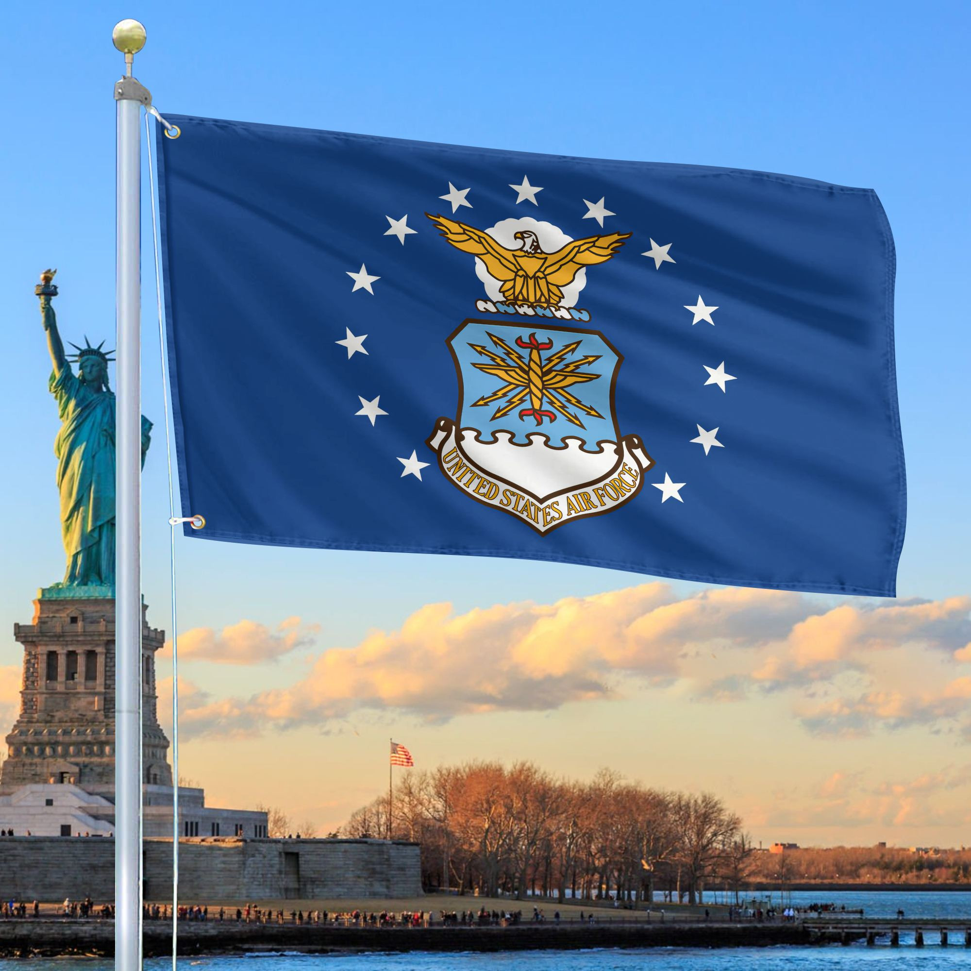 Premium USAF Grommet Flag, Gift For Air Force Veteran VPVC104804, Gifts For Dad, For Husband, Best Gifts On Father’s Day, Independence Day, Veterans Day